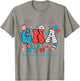 Red White And Blue CNA 4th of July Patriotic Nurse American T-Shirt - T-Shirt | Sand
