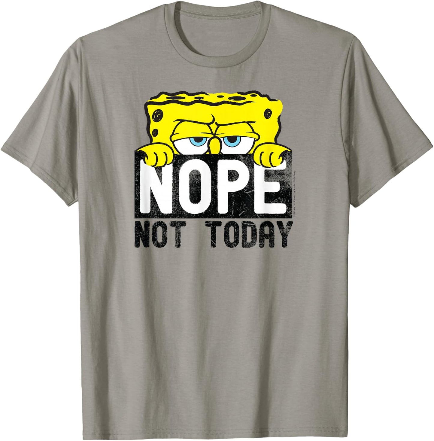 SpongeBob SquarePants - Nope Not Today T-Shirt - T-Shirt | Sand