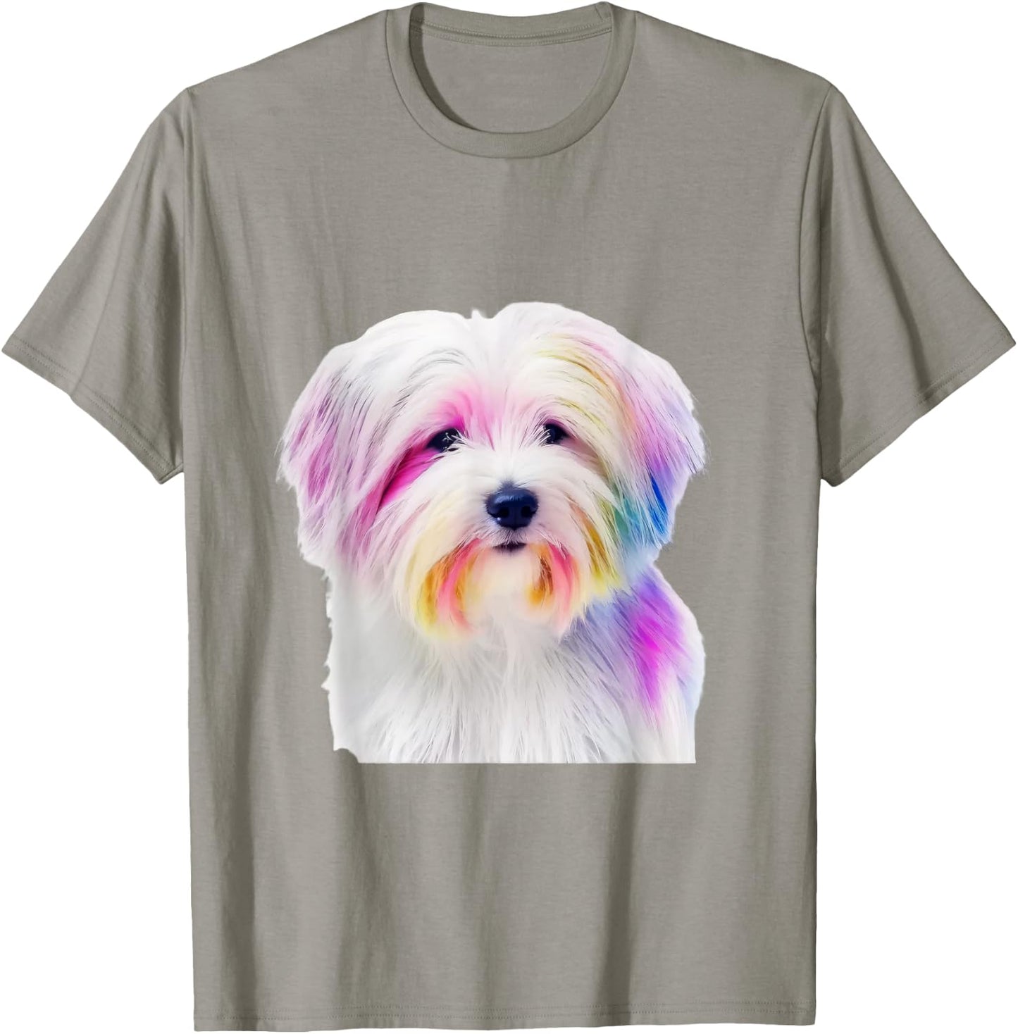 Coton De Tulear Dog Colorful Watercolor Dog T-Shirt - T-Shirt | Sand