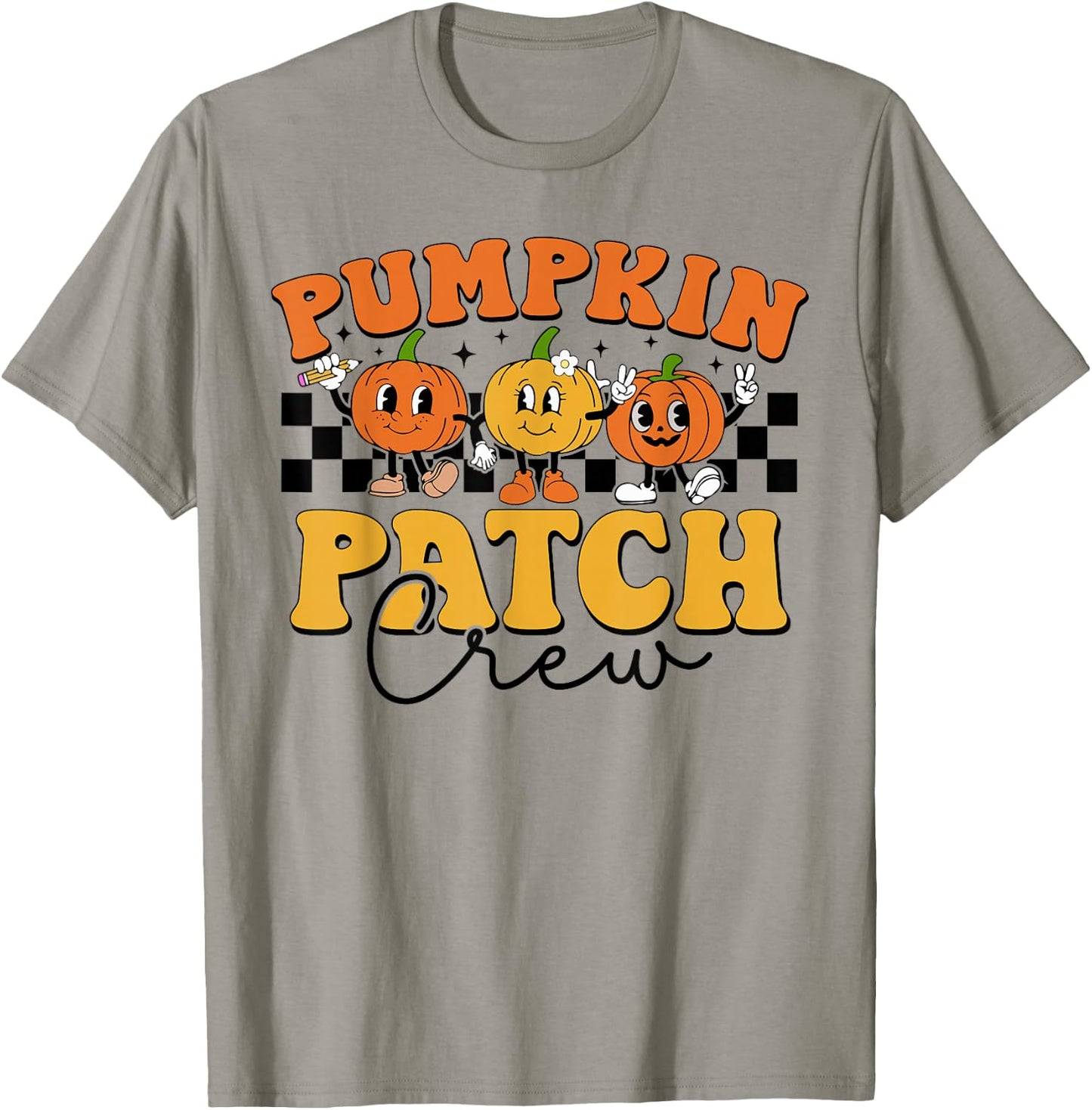 Pumpkin Patch Crew Retro Fall Autumn Thanksgiving T-Shirt - T-Shirt | Sand
