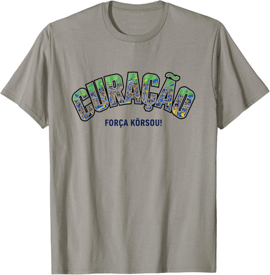 Soccer Fan Shirt 2026 Curacao Forca Korsou Pride T-Shirt - T-Shirt | Sand