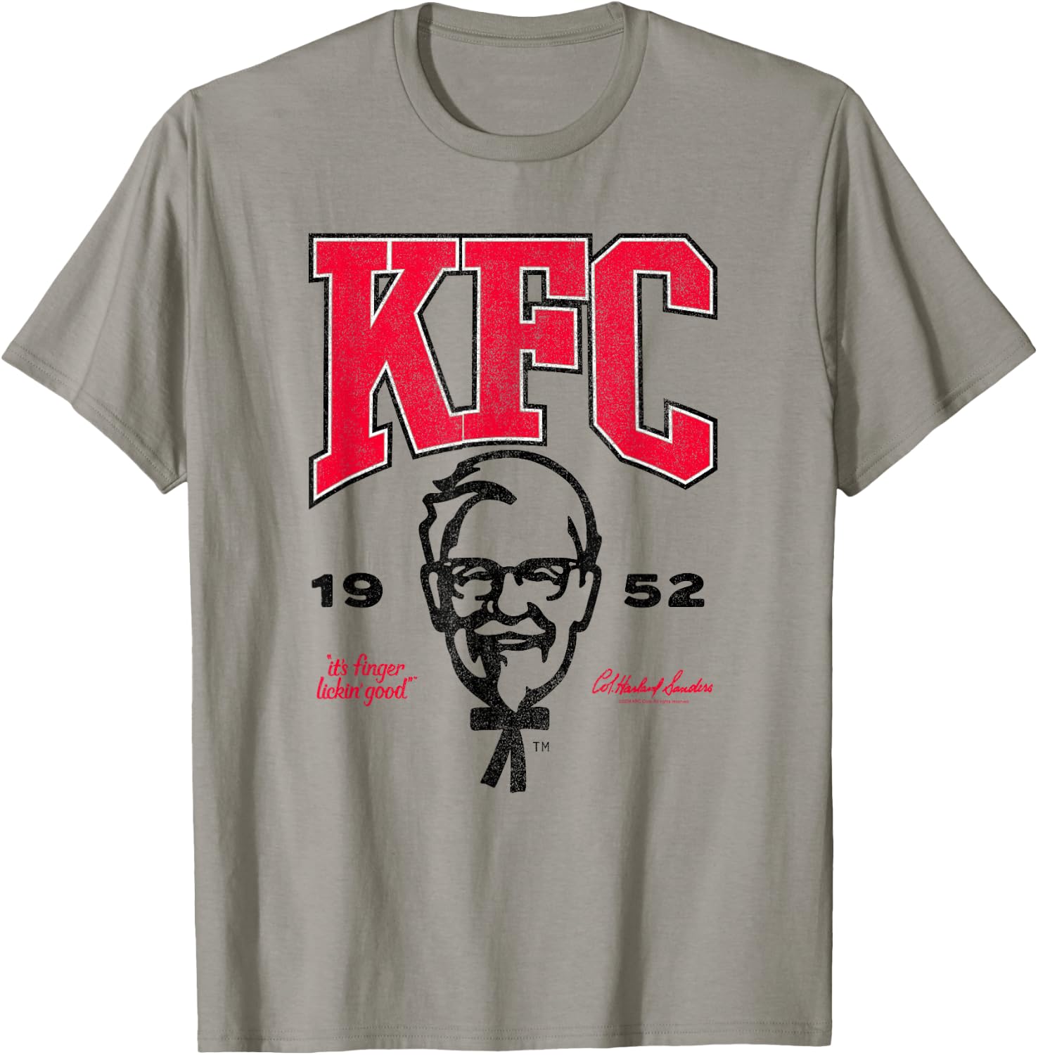 Officially Licensed KFC Colonel Sanders Chicken the Hard Way T-Shirt - T-Shirt | Sand