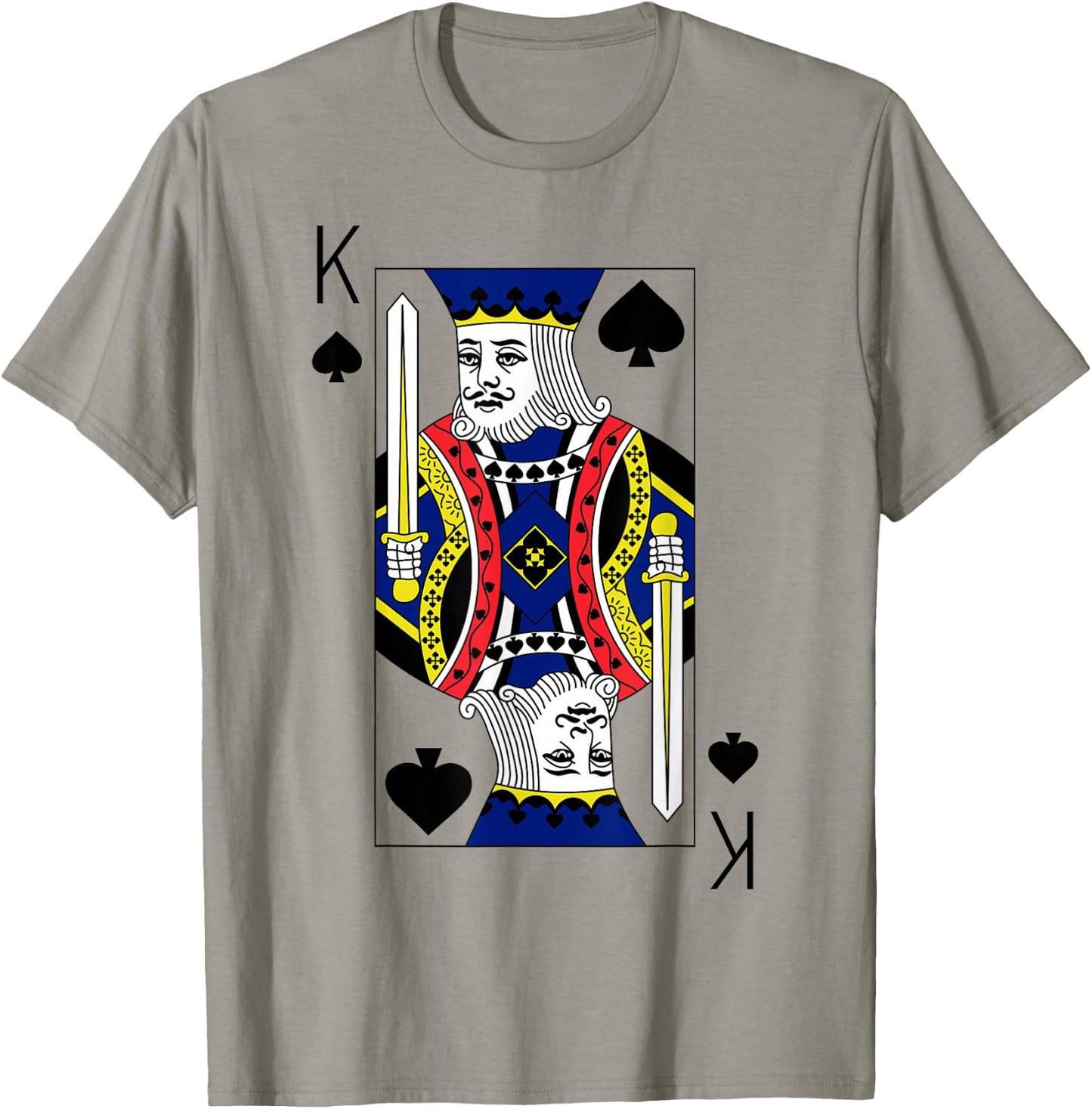 King Spades Playing Cards Halloween Party Costume Vintage T-Shirt - T-Shirt | Sand