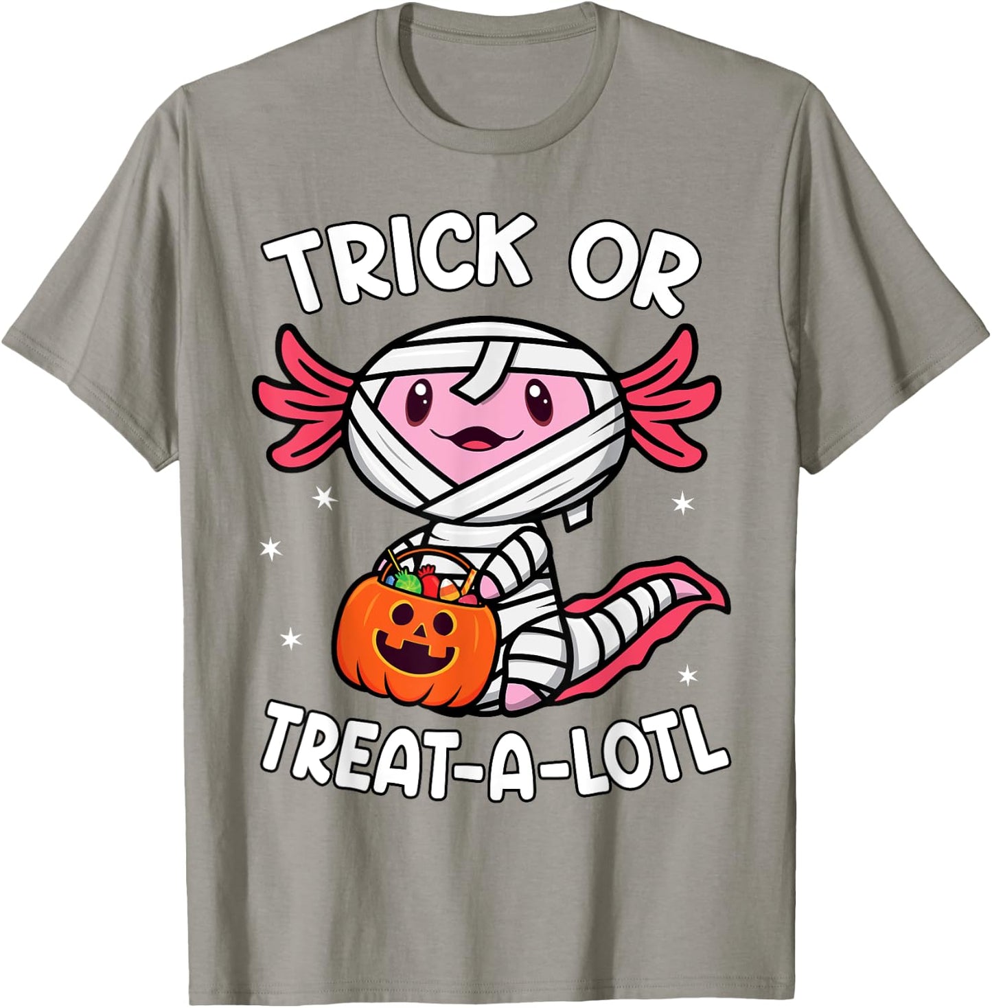 Trick or Treat A Lotl Axolotl Halloween Costume Toddler Kids T-Shirt - T-Shirt | Sand