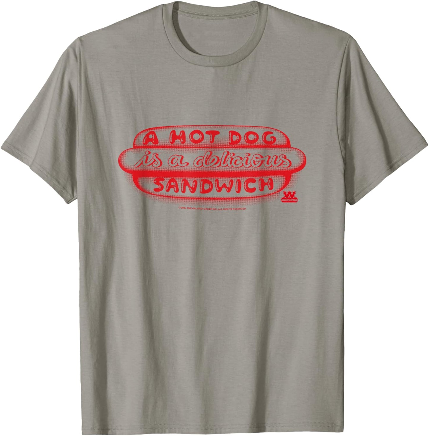 Wienerschnitzel A Hot Dog Is A Delicious Sandwich T-Shirt - T-Shirt | Sand
