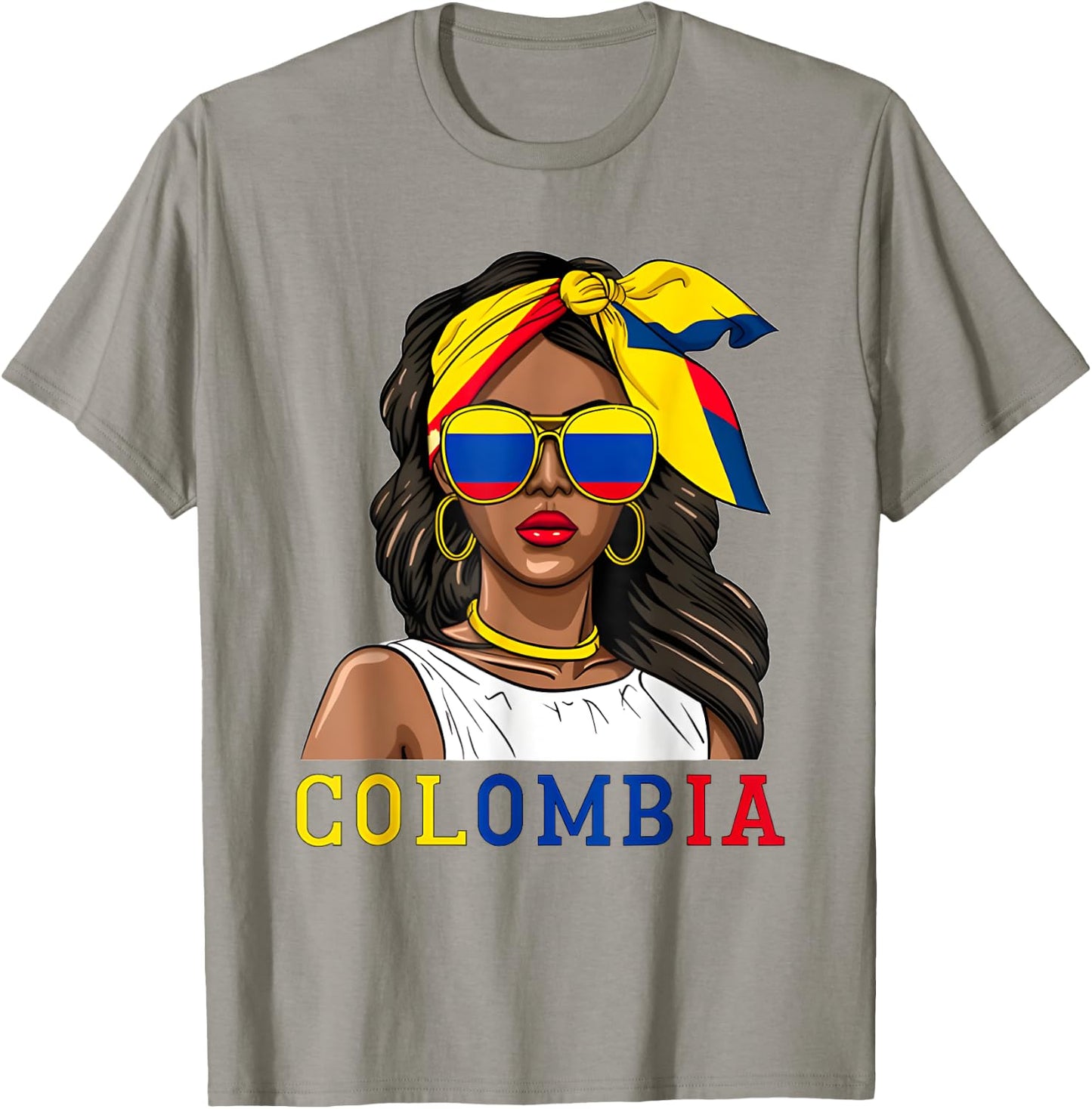 Colombianas Souvenirs Products Woman Flag Roots Colombia T-Shirt - T-Shirt | Sand