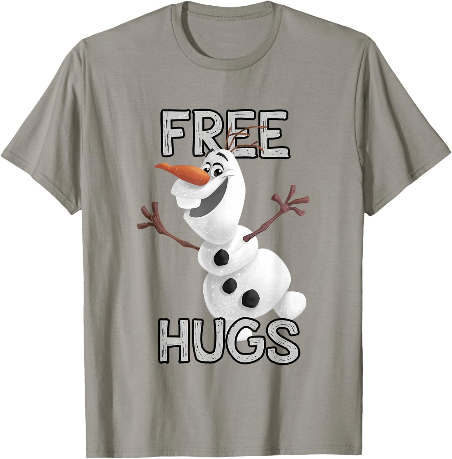 Disney Frozen Free Hugs Cute Olaf Shot Vintage T-Shirt - T-Shirt | Sand
