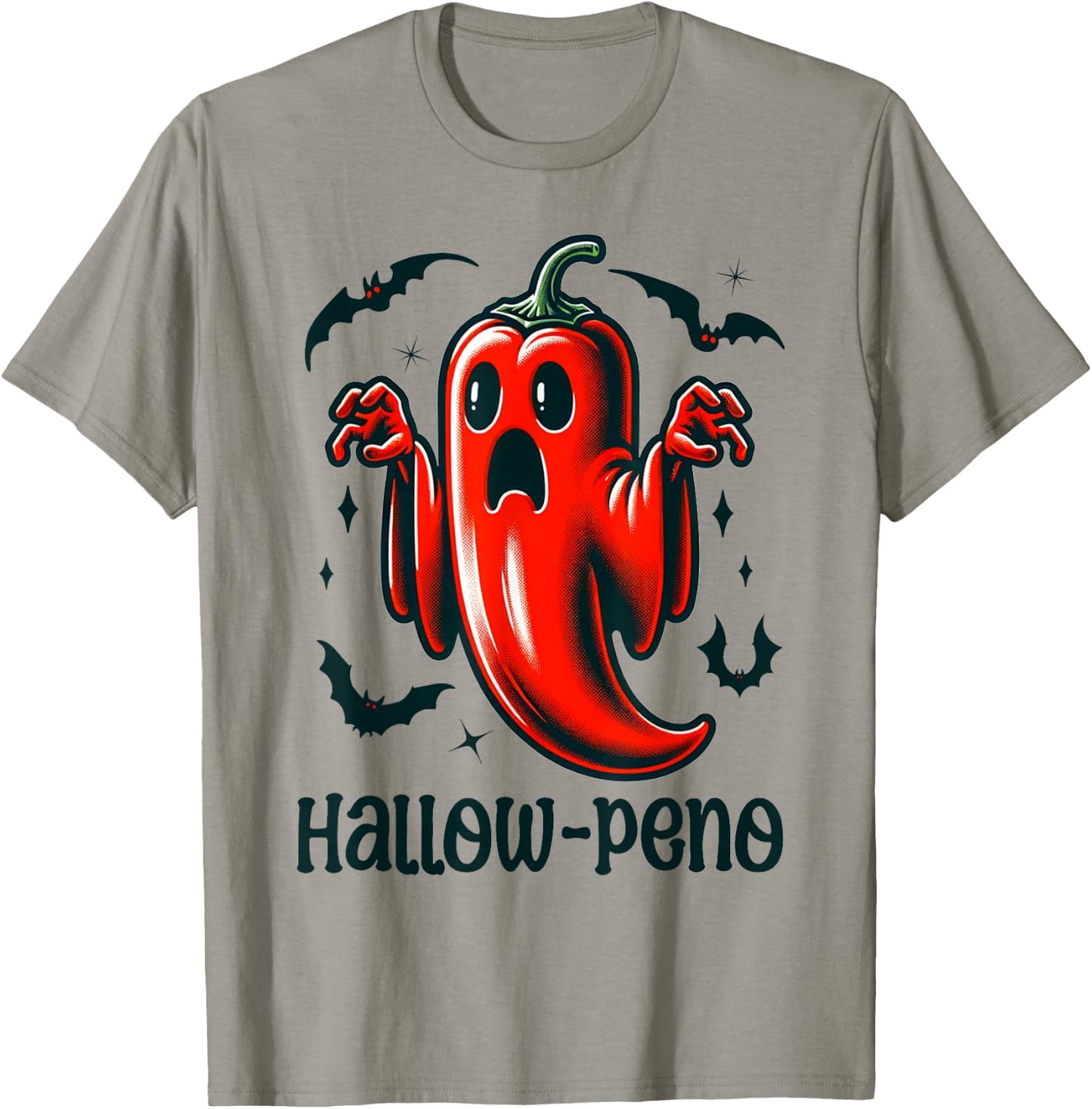 Funny Jalapeno "Hallow-peno" Halloween Costume T-Shirt - T-Shirt | Sand