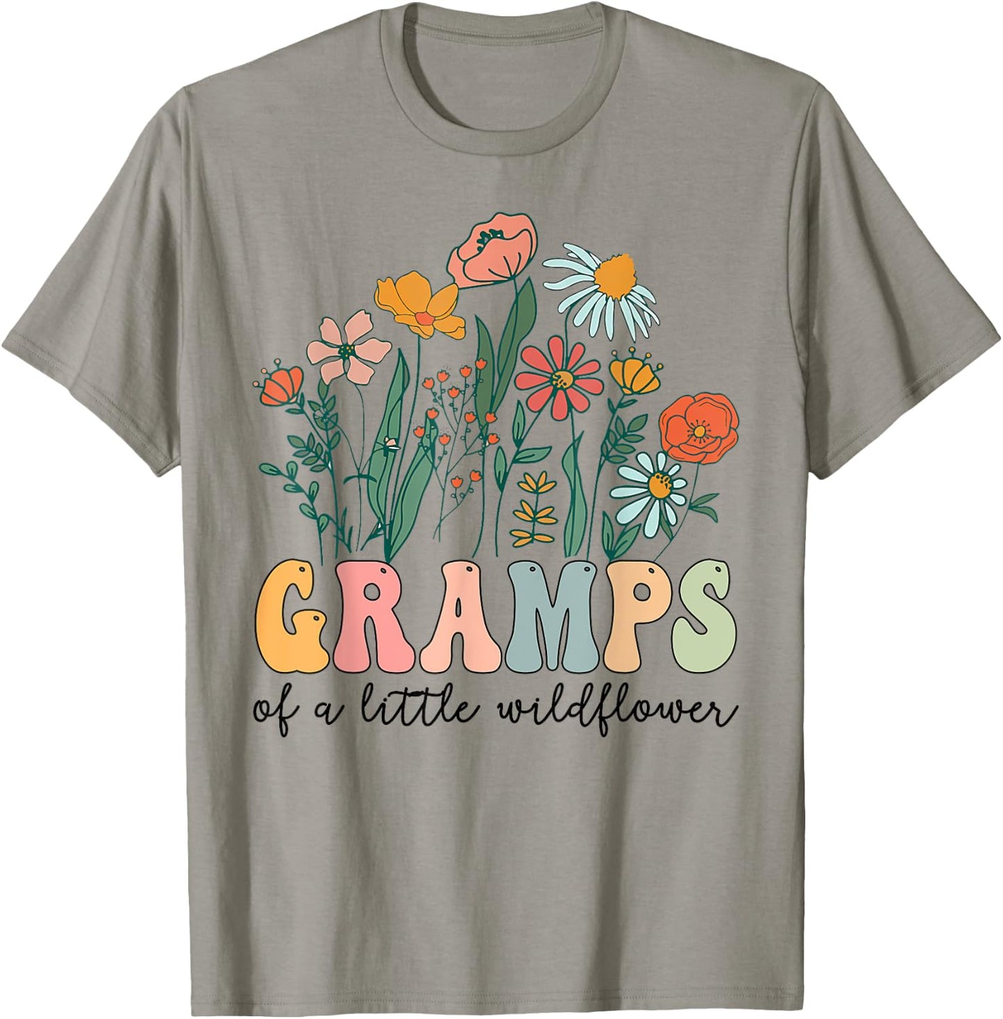 Gramps Of The Little Wildflower Birthday Party Baby Shower T-Shirt - T-Shirt | Sand