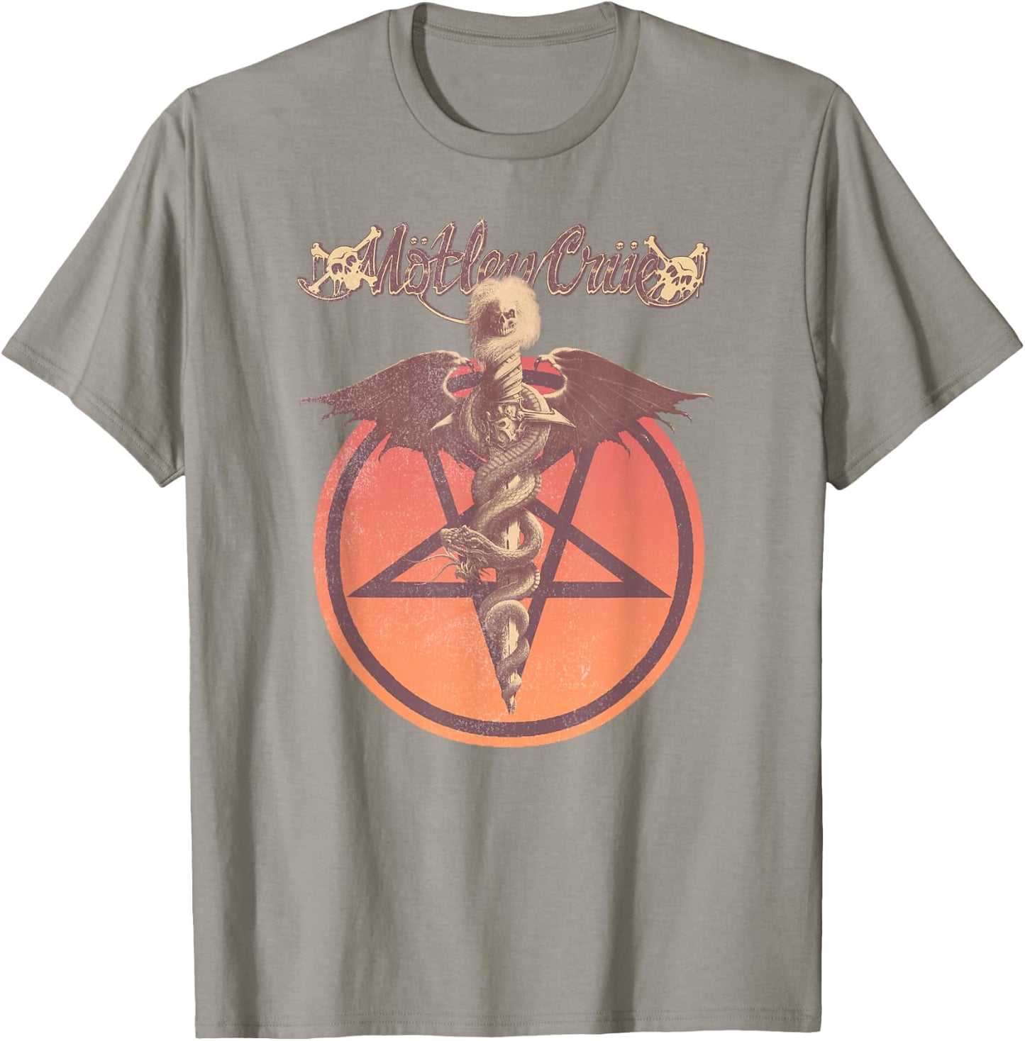 Mötley Crüe – Pentagram On White T-Shirt - T-Shirt | Sand