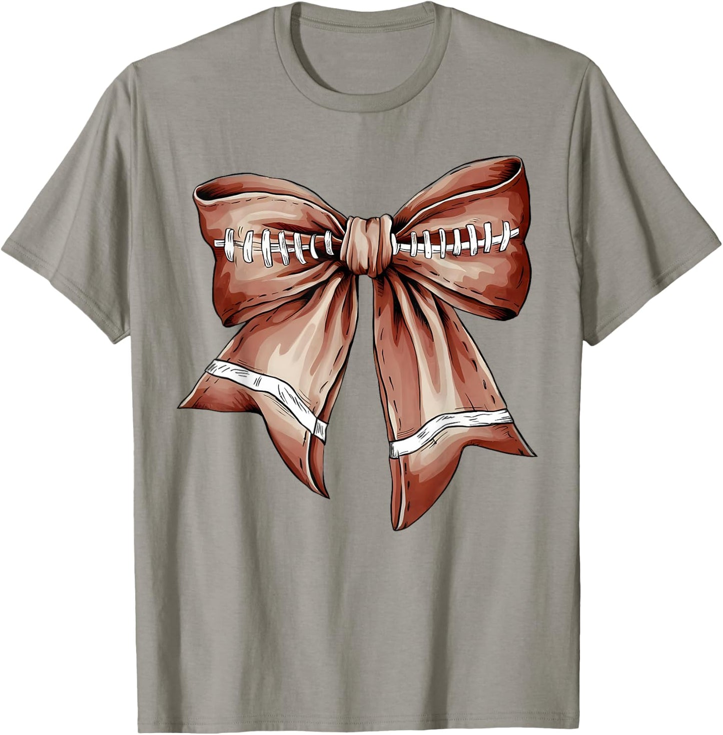 Coquette Football Gameday Thanksgiving Autumn T-Shirt - T-Shirt | Sand