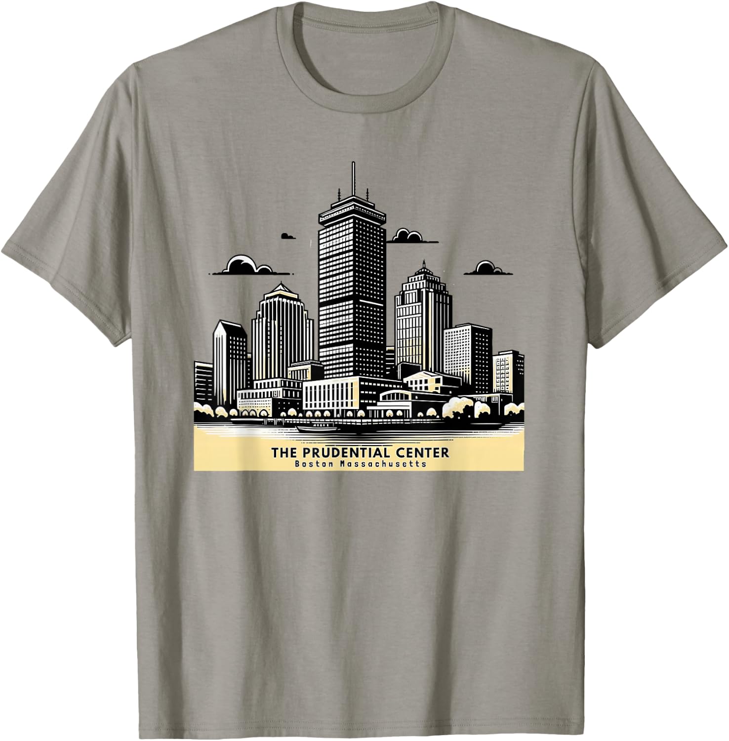 1960 Boston Prudential Center The Pru 2nd Tallest Skyscraper T-Shirt - T-Shirt | Sand