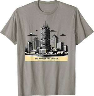1960 Boston Prudential Center The Pru 2nd Tallest Skyscraper T-Shirt - T-Shirt | Sand