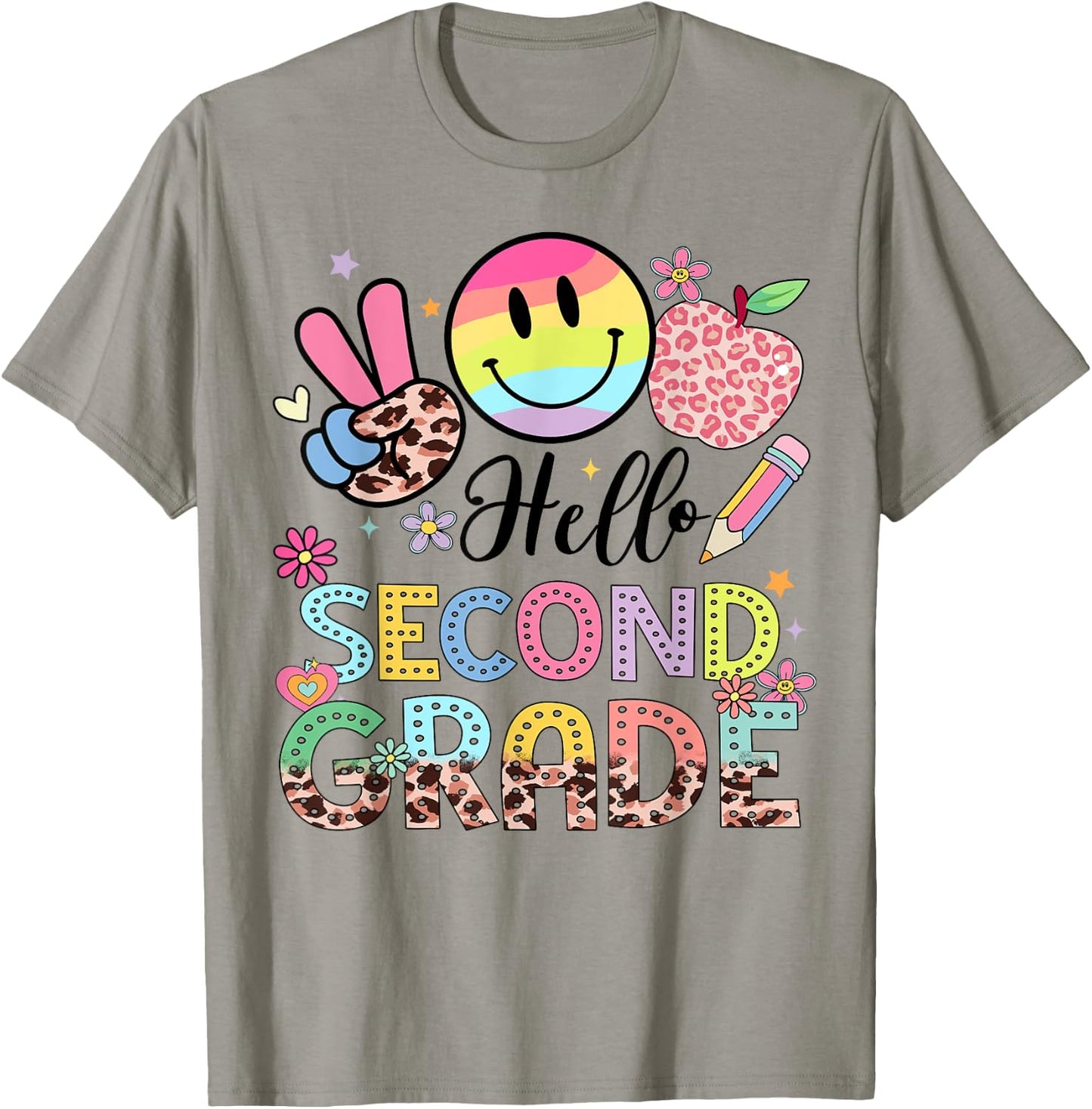 Hello 2nd grade Boy Girl Teacher Back To School 2nd grade T-Shirt - T-Shirt | Sand