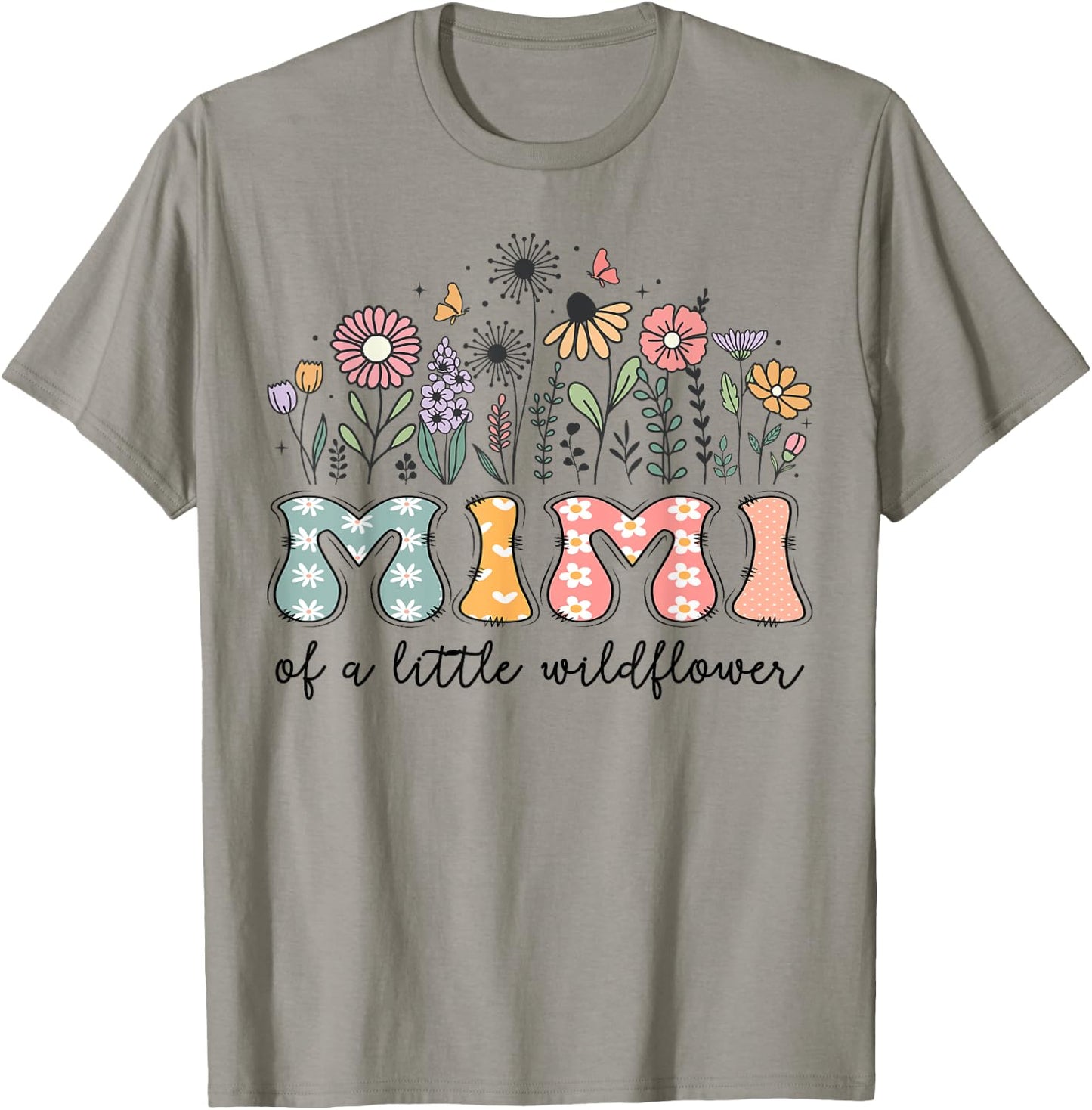 Mimi Of The Little Wildflower Baby Birthday Party T-Shirt - T-Shirt | Sand
