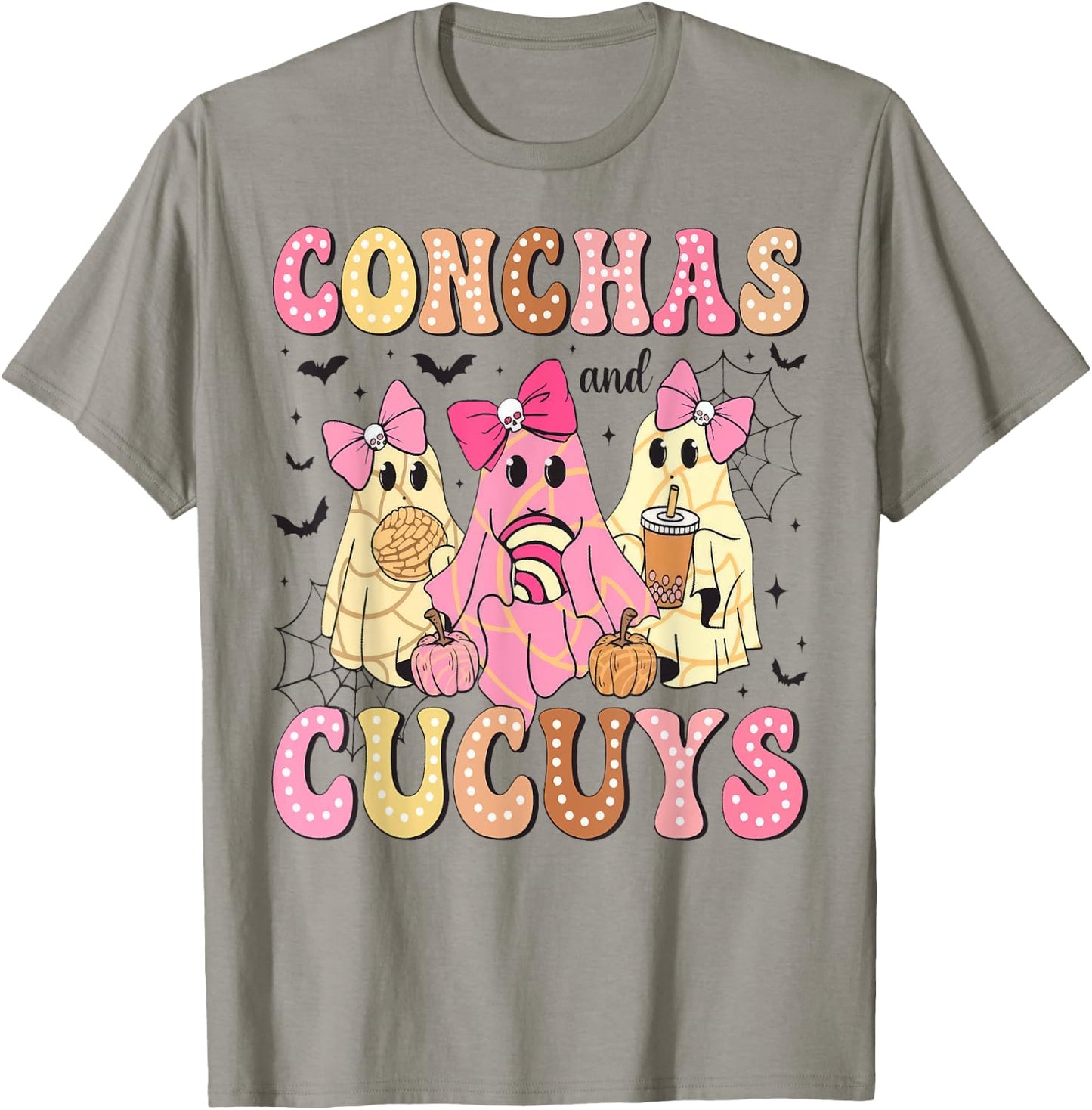 Pantasmas Conchas And Cucuys Ghost Cafe Y Pan Halloween T-Shirt - T-Shirt | Sand