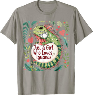 Funny Iguana Lovers Women Gift Just A Girl Who Loves Iguanas T-Shirt - T-Shirt | Sand
