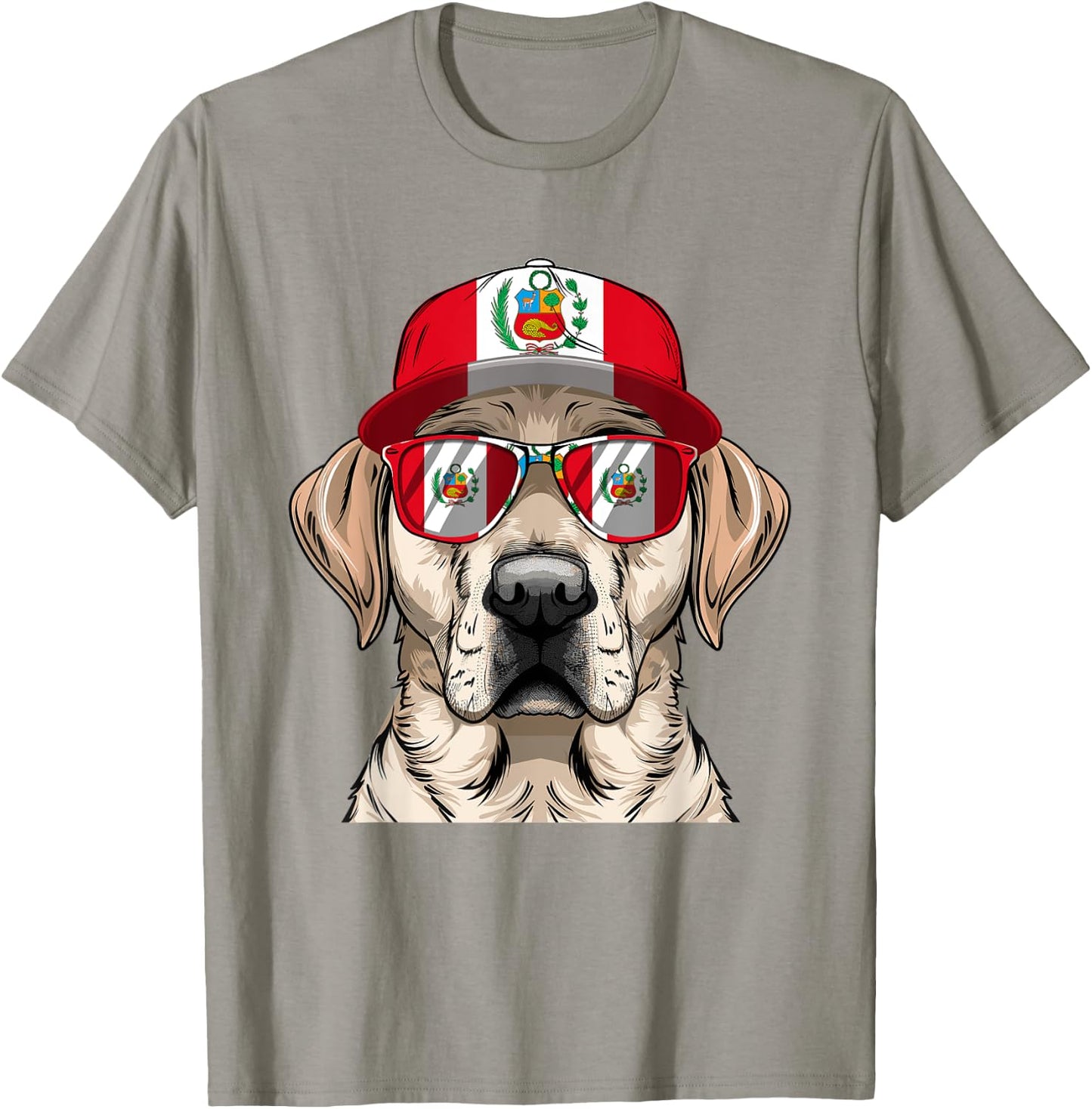 Peruvian Flag Dog Owner Souvenirs Products Dog Peru T-Shirt - T-Shirt | Sand