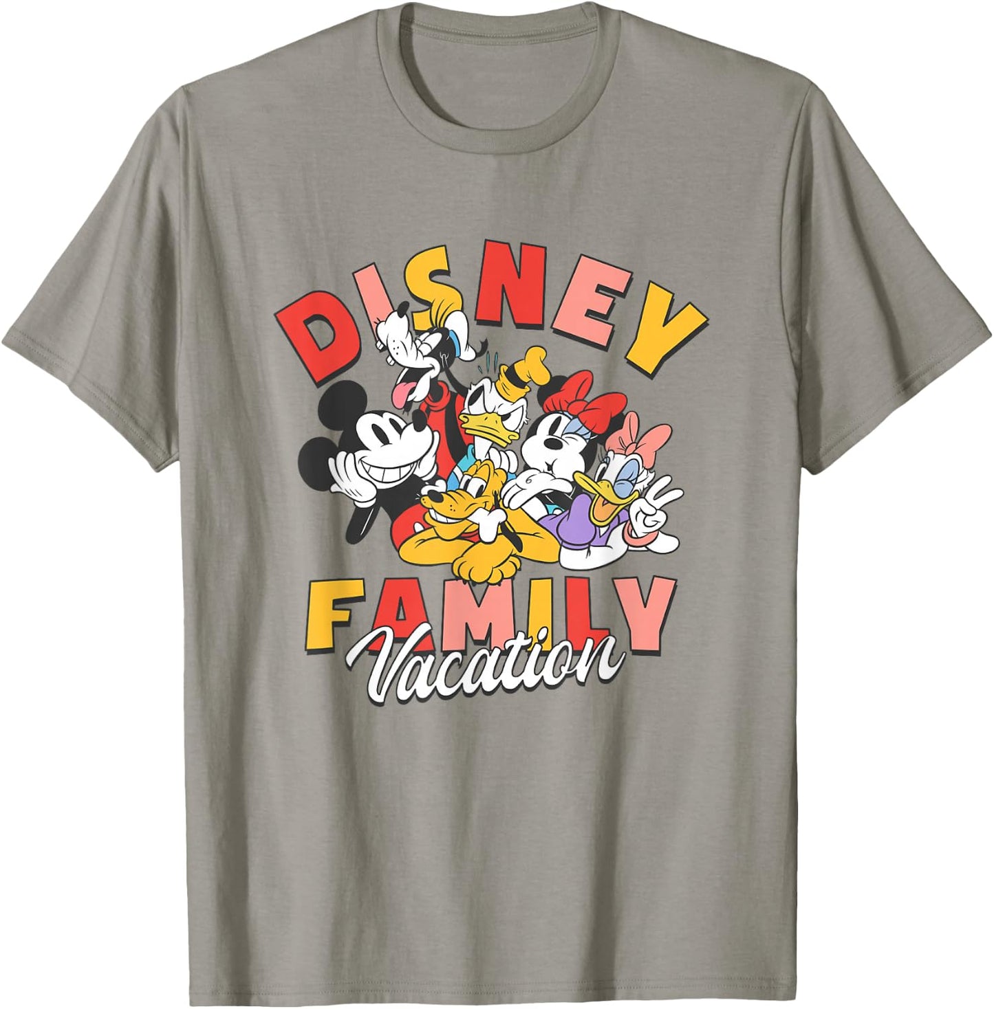 Disney Mickey and Friends Disney Family Vacation Chest Logo T-Shirt - T-Shirt | Sand
