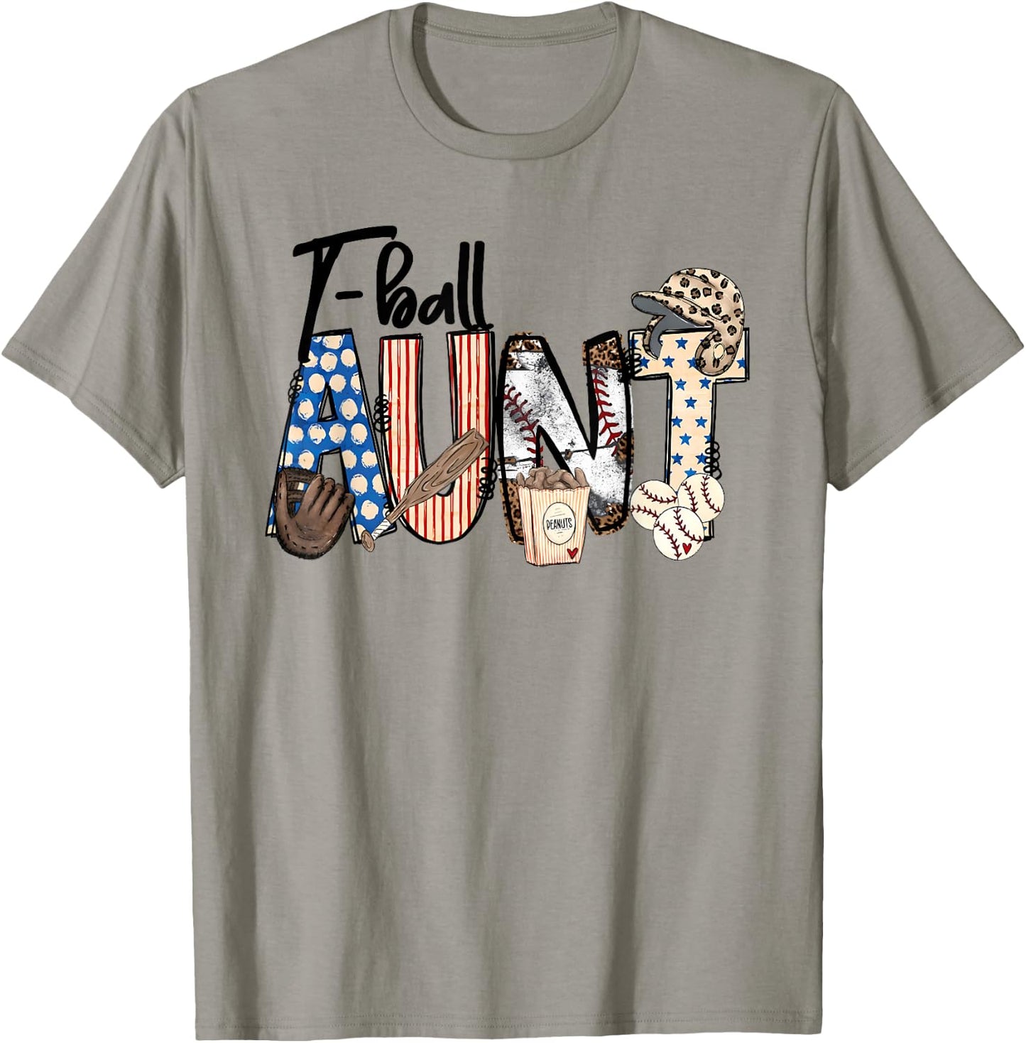 T-ball Aunt Auntie Proud ball Aunt Mother's Day Sports T-Shirt - T-Shirt | Sand