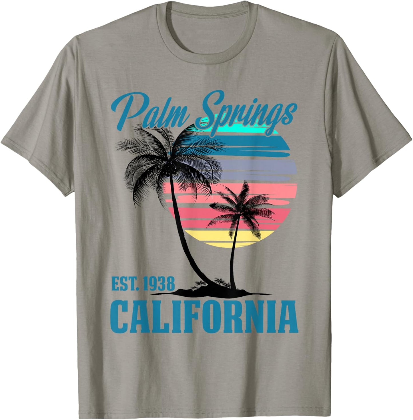 Retro Palm Springs California Beach Vibes Summer Vacation T-Shirt - T-Shirt | Sand