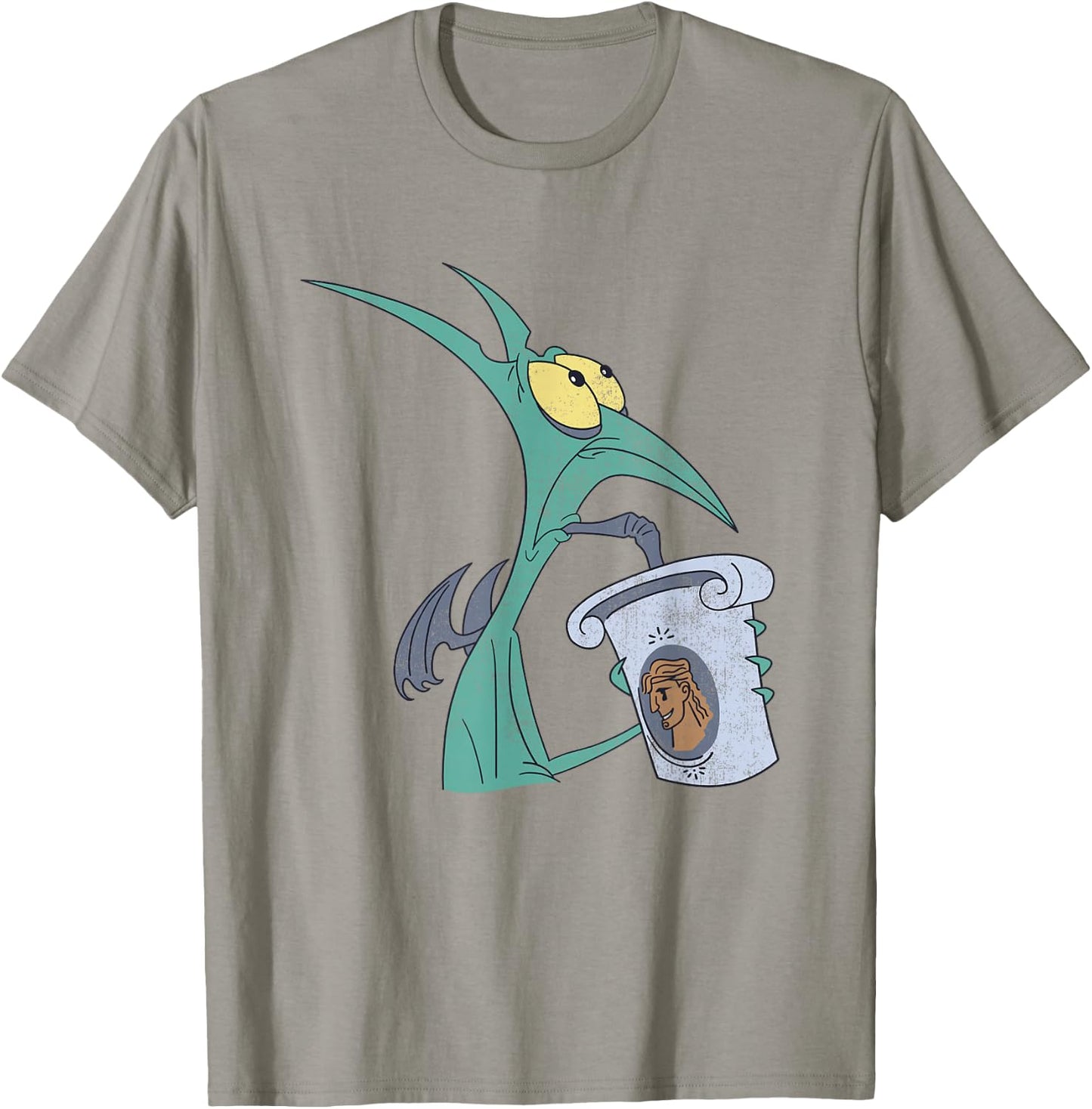 Disney Hercules I Am Panic Distressed Big Chest Portrait T-Shirt - T-Shirt | Sand
