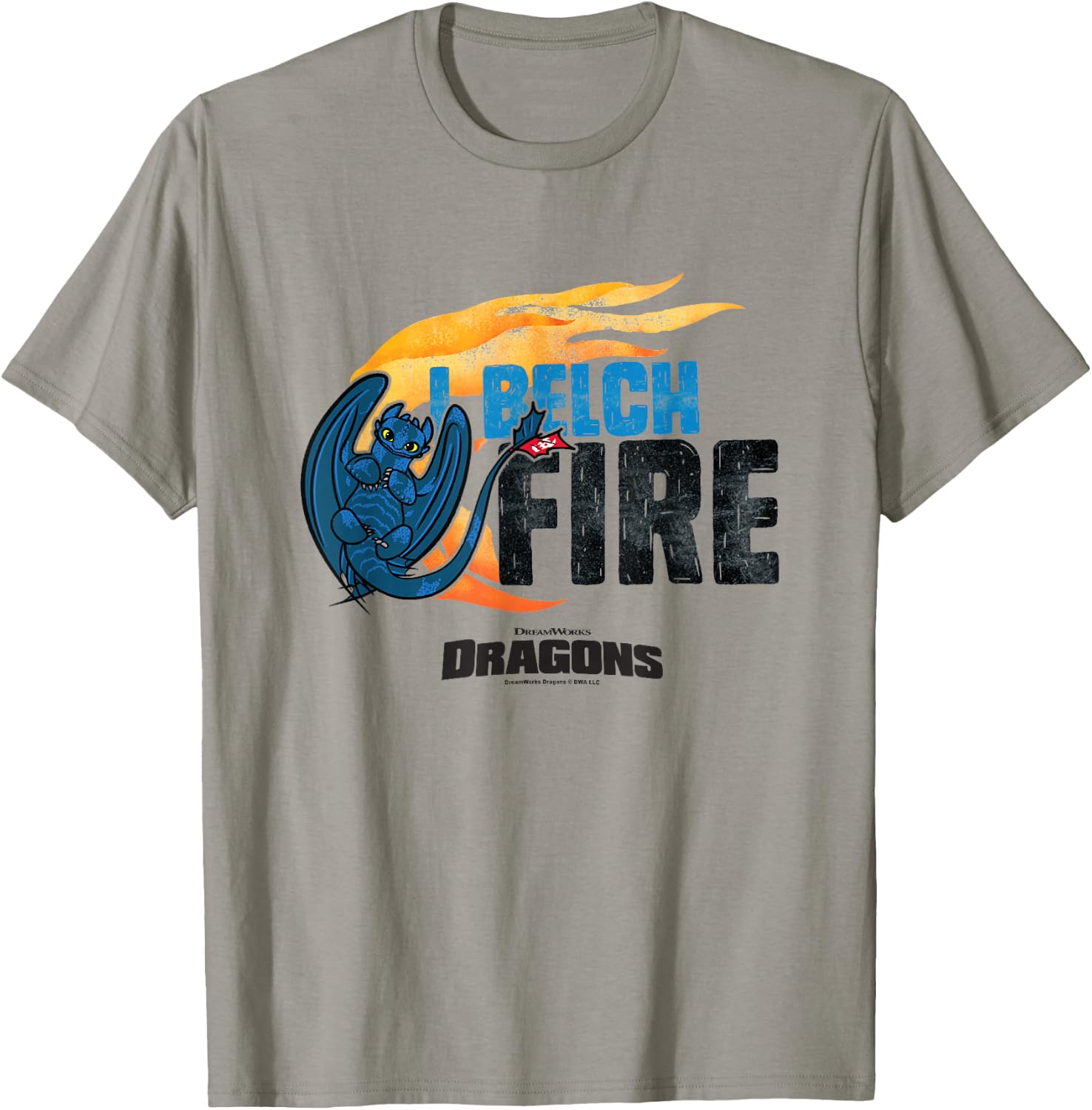How to Train Your Dragon I Belch Fire Toothless Retro Poster T-Shirt - T-Shirt | Sand