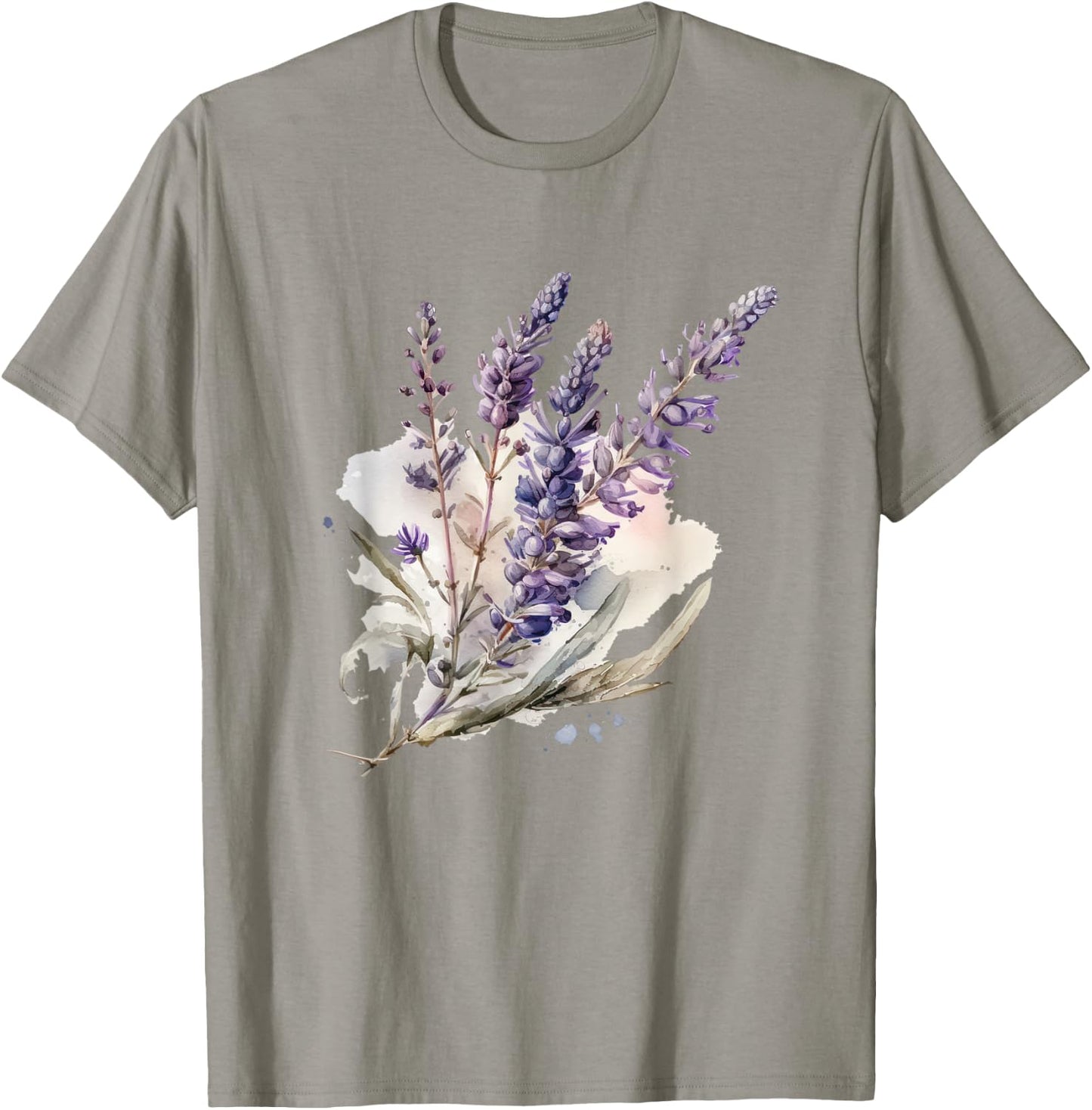 Lavender Plant Herb Flower Floral T-Shirt - T-Shirt | Sand