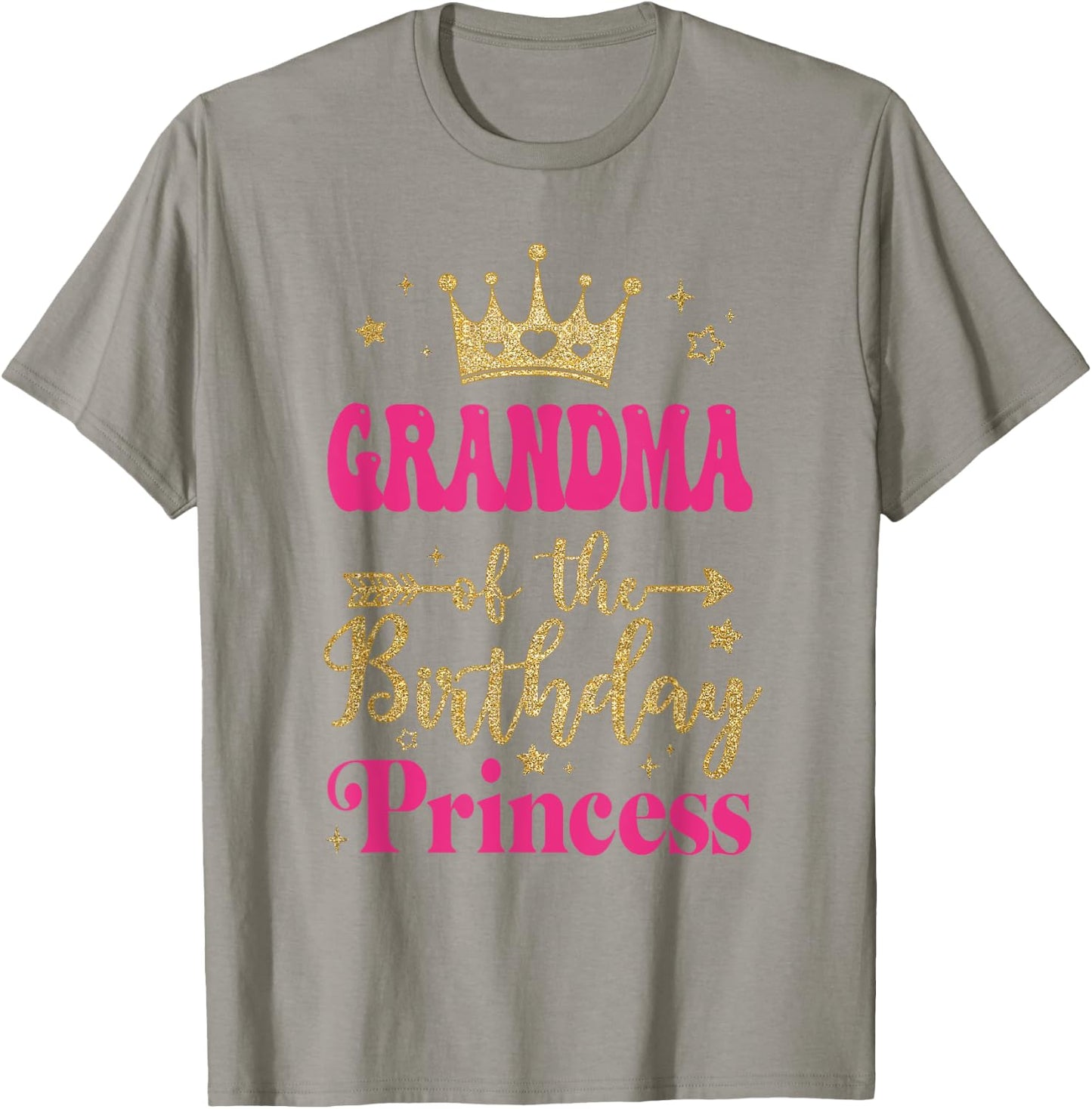 Grandma Of The Birthday For Girl 1St Birthday Princess Girl T-Shirt - T-Shirt | Sand