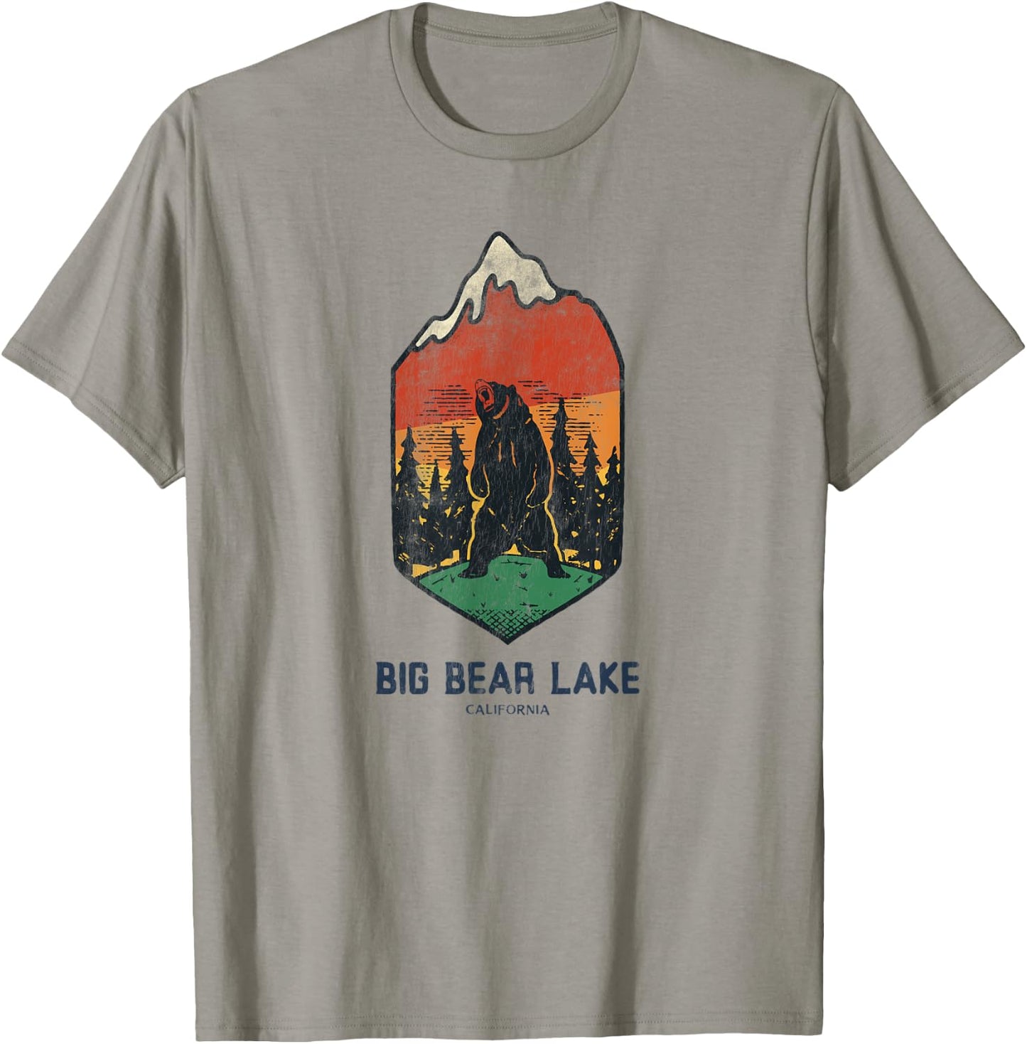 Vintage Retro Big Bear Lake California T-Shirt - T-Shirt | Sand
