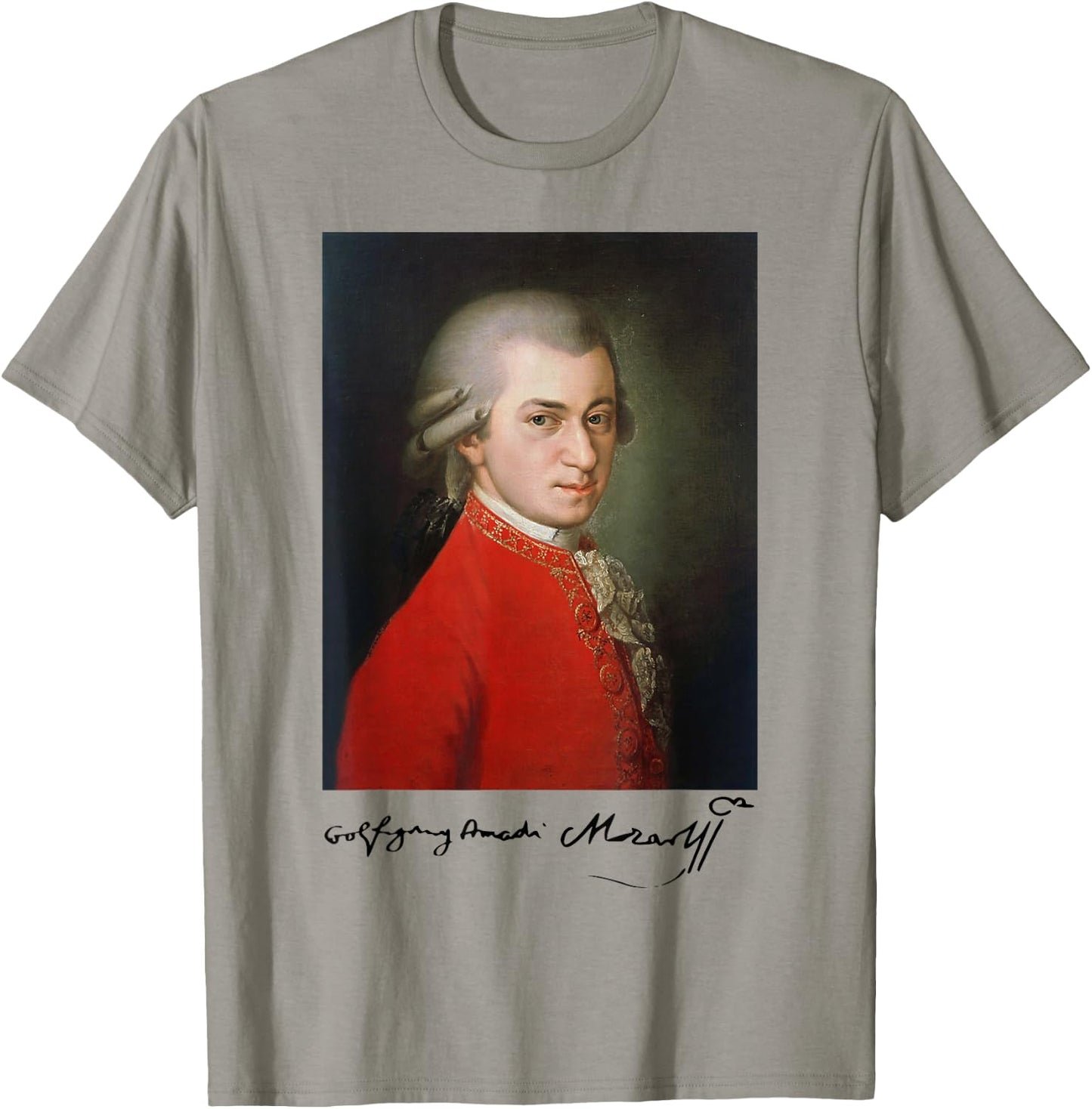 Wolfgang Amadeus Mozart - Composer Signature Classical Music T-Shirt - T-Shirt | Sand