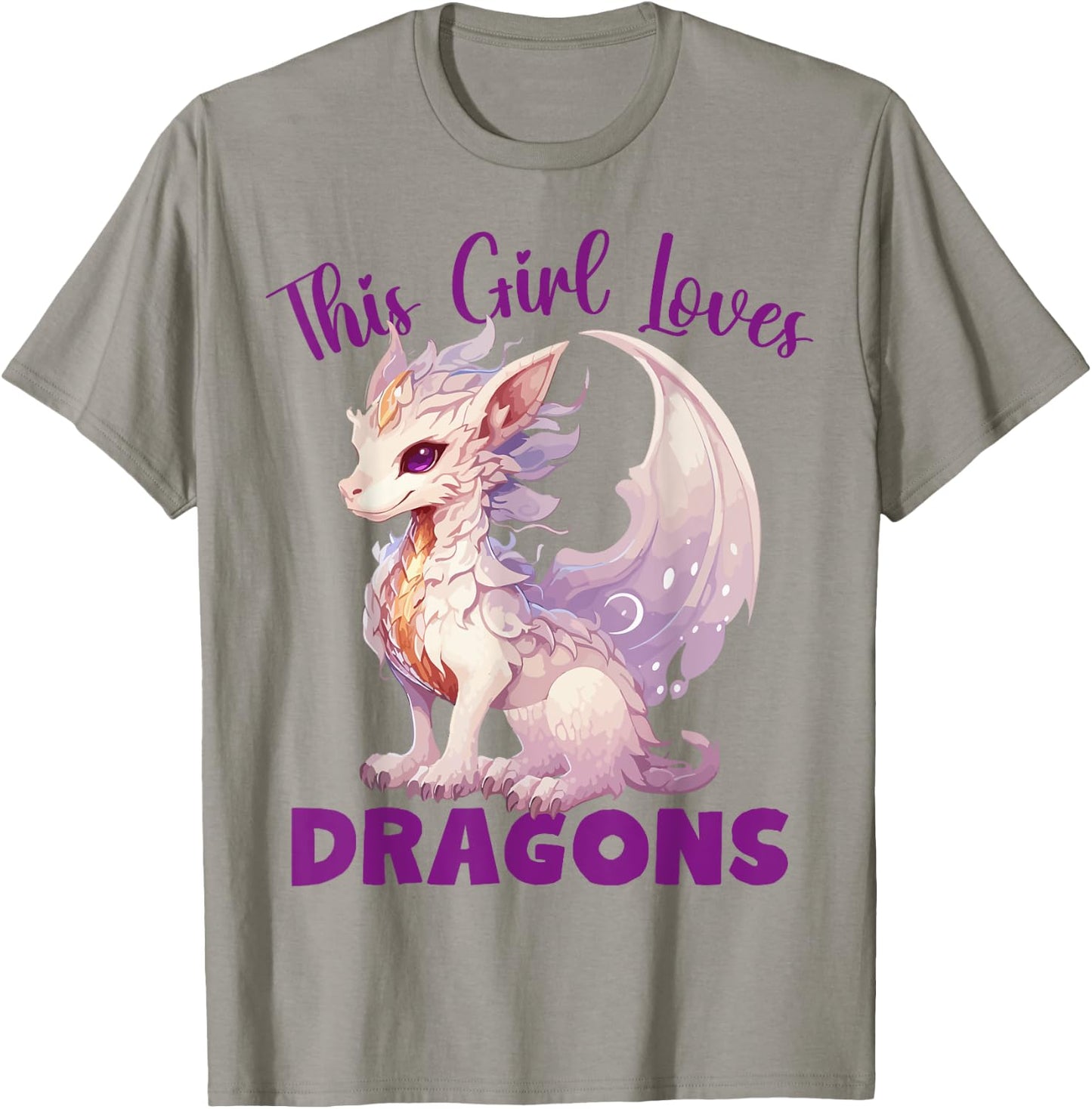 This Girl Loves Dragon for Dragon Loving Girls T-Shirt - T-Shirt | Sand
