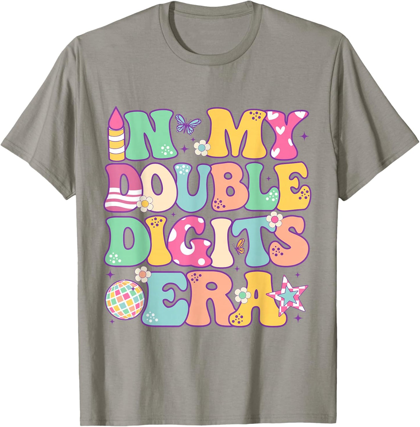 10th Birthday Girls 10yr Old Bday In My Double Digits Era T-Shirt - T-Shirt | Sand