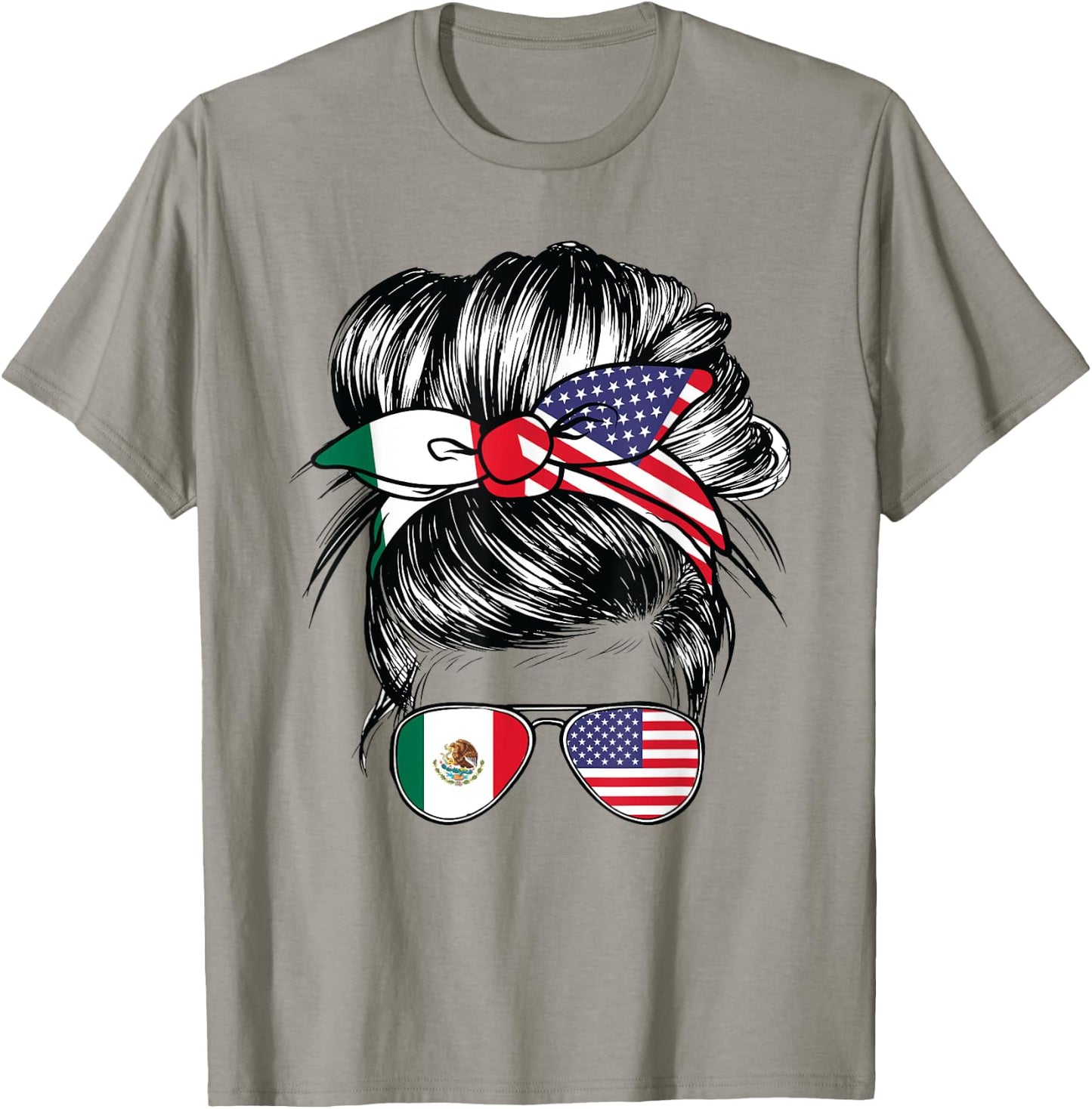 Mexican Flag Mexico Women American USA Heritage Mexico T-Shirt - T-Shirt | Sand