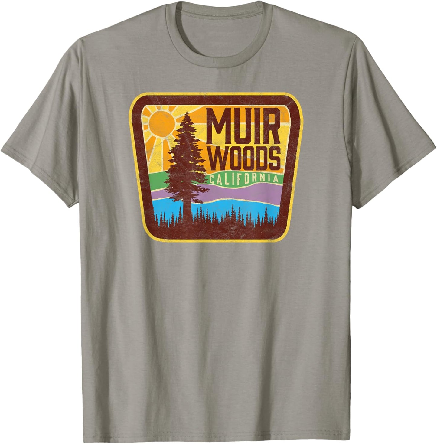 Retro Muir Woods Monument Vintage Sign Shirt T-Shirt - T-Shirt | Sand