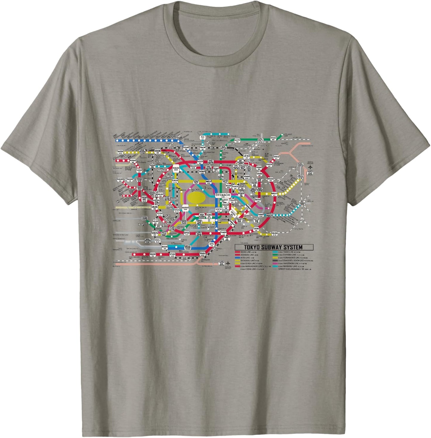 Tokyo Subway Map - Map of the Tokyo Subway System T-Shirt - T-Shirt | Sand