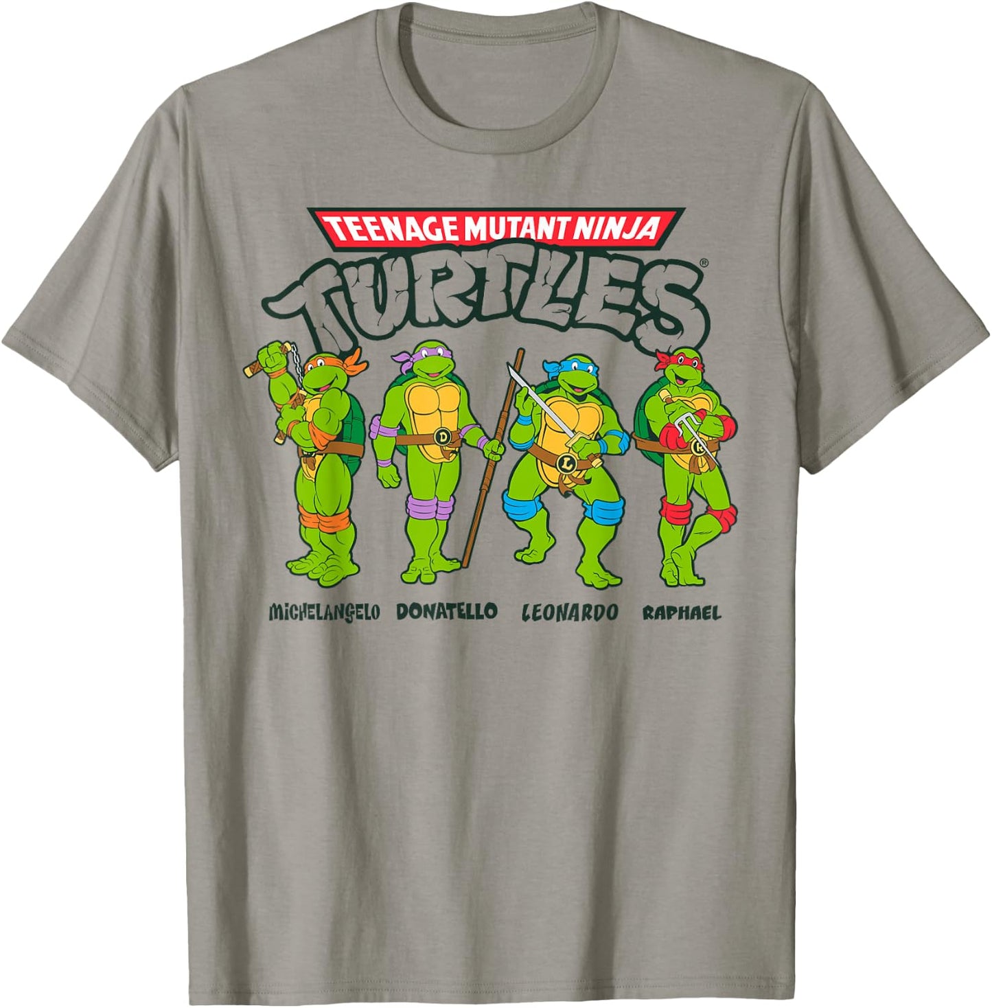 Teenage Mutant Ninja Turtles Character Group T-Shirt - T-Shirt | Sand