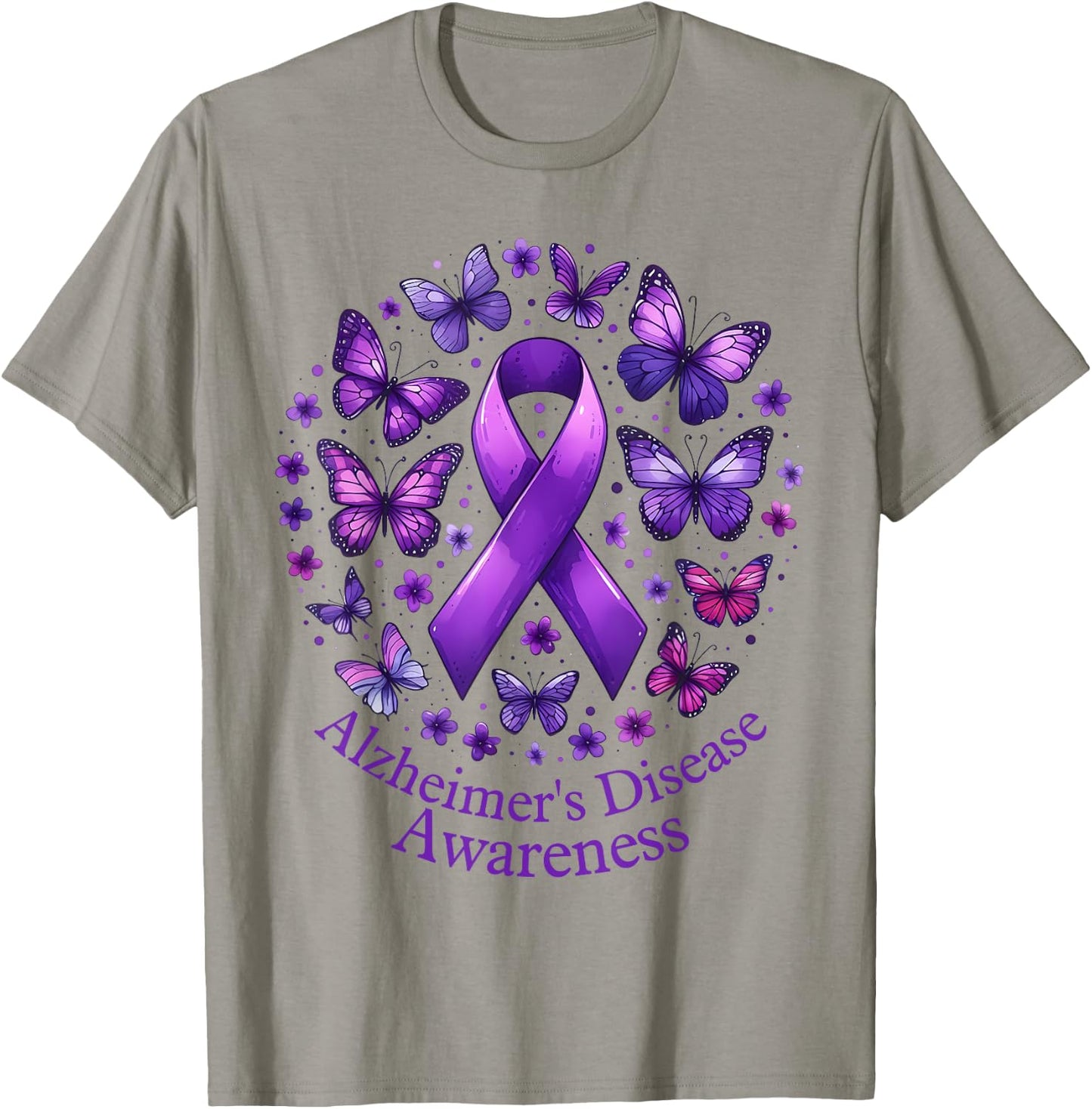 Wear Purple Alzheimer's Awareness Dementia T-Shirt - T-Shirt | Sand