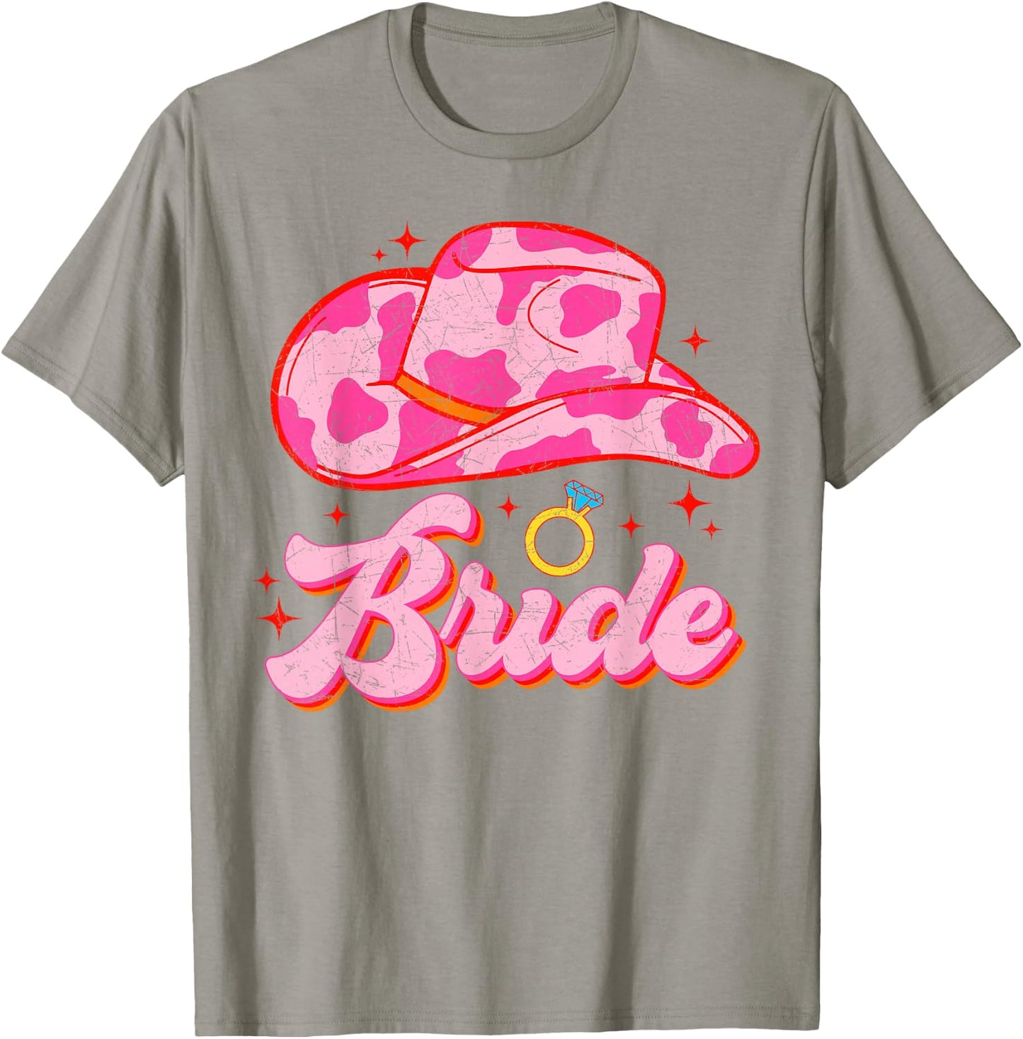 Bride Country Cowgirl Hat Western Bachelorette Party T-Shirt - T-Shirt | Sand