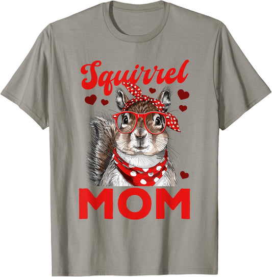 Funny Squirrel Animal Squirrel Mom T-Shirt - T-Shirt | Sand