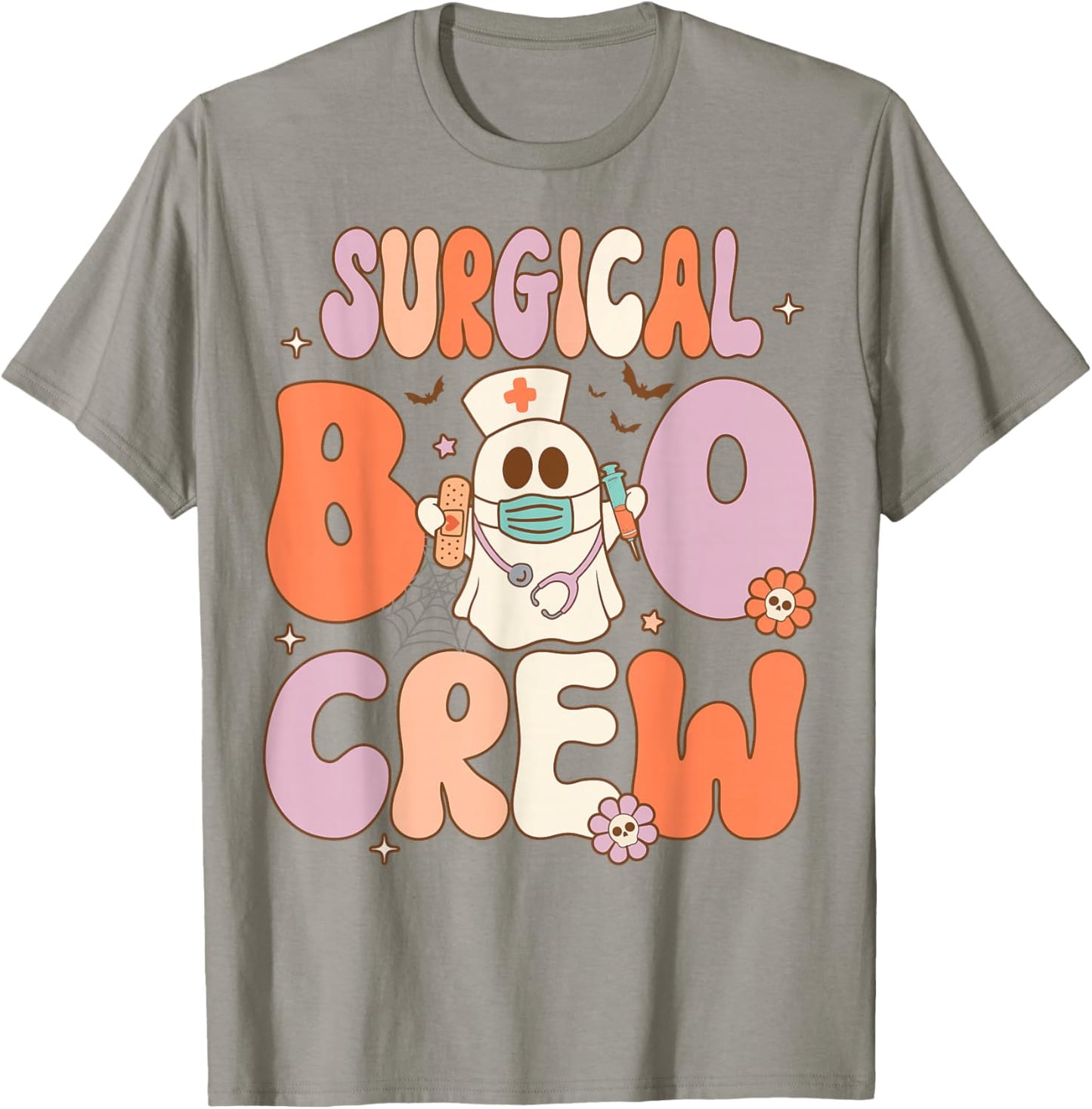 Surgical Boo Crew Nurse Funny Halloween Easy Costume T-Shirt - T-Shirt | Sand