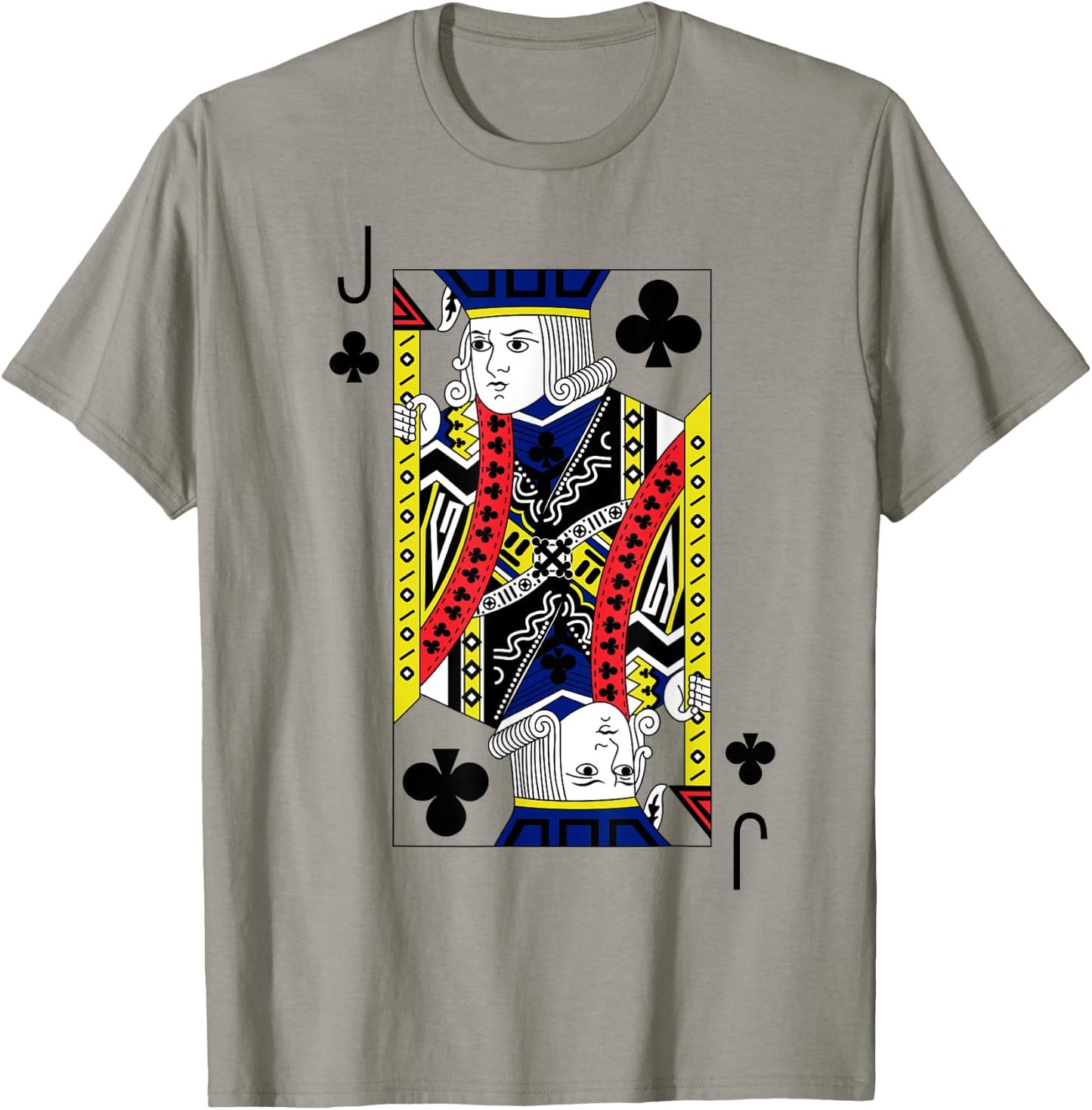 Jack of Clubs Playing Cards Halloween Party Costume Vintage T-Shirt - T-Shirt | Sand