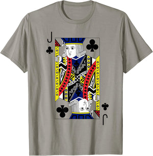 Jack of Clubs Playing Cards Halloween Party Costume Vintage T-Shirt - T-Shirt | Sand