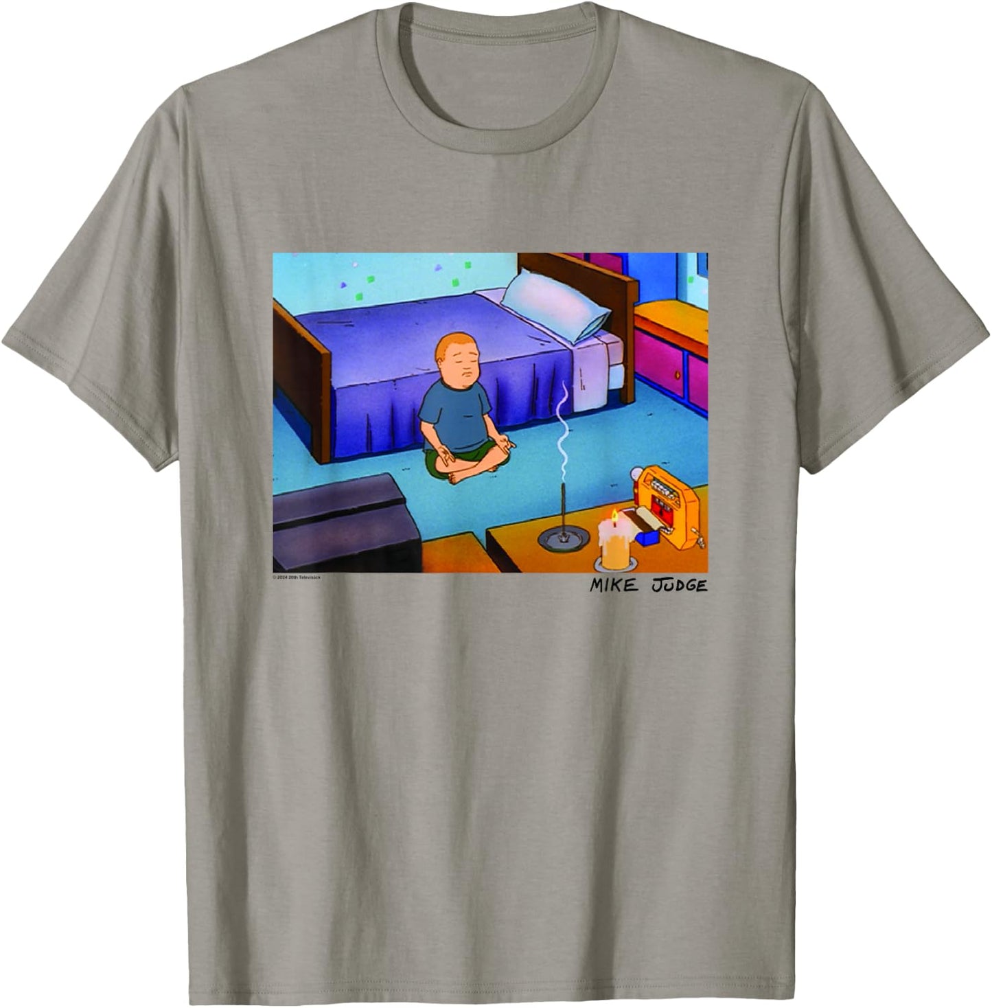 King of The Hill Bobby Hill Inner Peace Big Chest Poster T-Shirt - T-Shirt | Sand