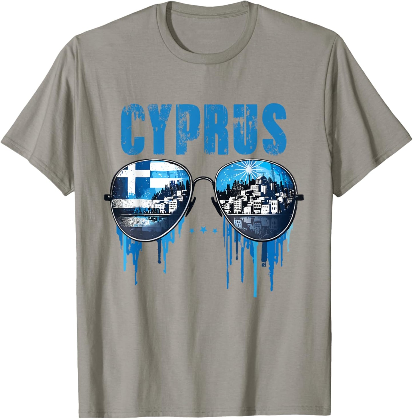 Cyprus Retro Sunglasses T-Shirt - T-Shirt | Sand
