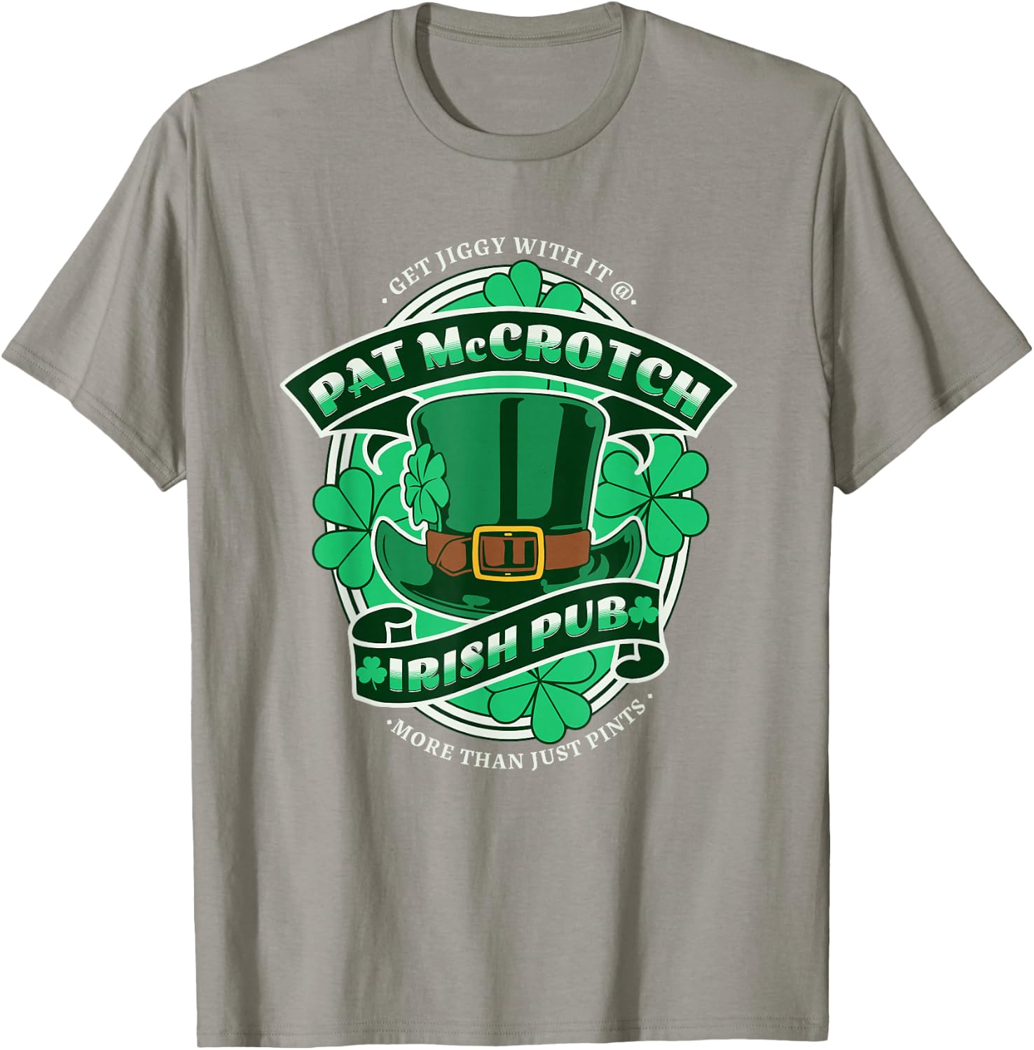 Pat McCrotch Irish Pub Adult Funny St. Patricks Day T-Shirt - T-Shirt | Sand