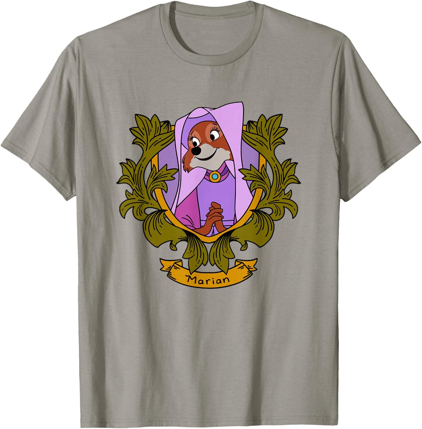 Disney Robin Hood Marian Vintage Floral Portrait T-Shirt - T-Shirt | Sand