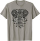 Elephant Yoga Elephant Mandala Ganesha Chakra Tribal T-Shirt - T-Shirt | Sand