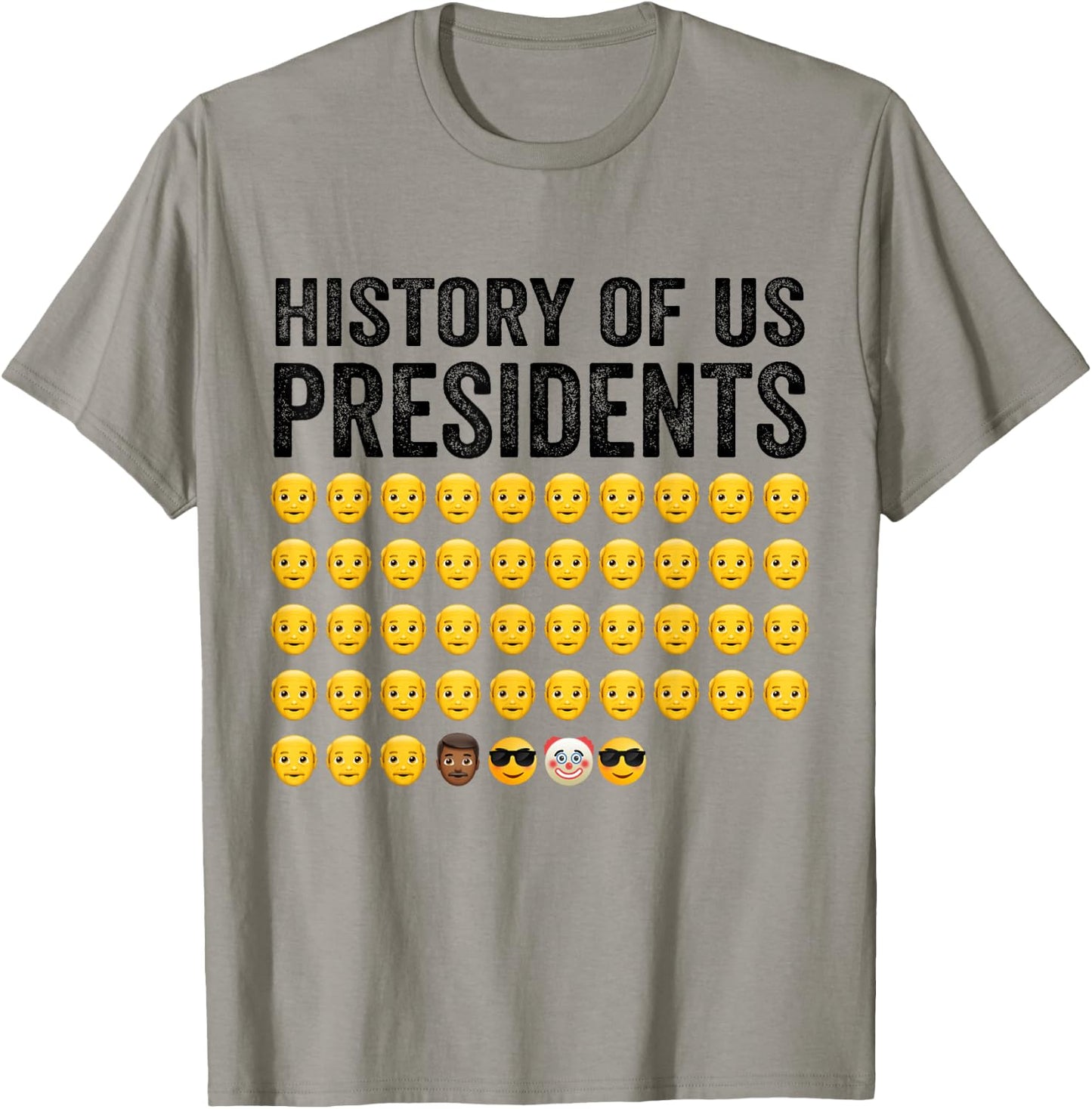 History of U.S presidents 47th Cool Trump -Adults Grey Small Classic Fit Short Sleeve Political Humor T-Shirt - T-Shirt | Sand