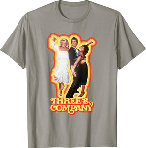 Three's Company Dancing Roommates Retro Jack Chrissy Jan 80s T-Shirt - T-Shirt | Sand